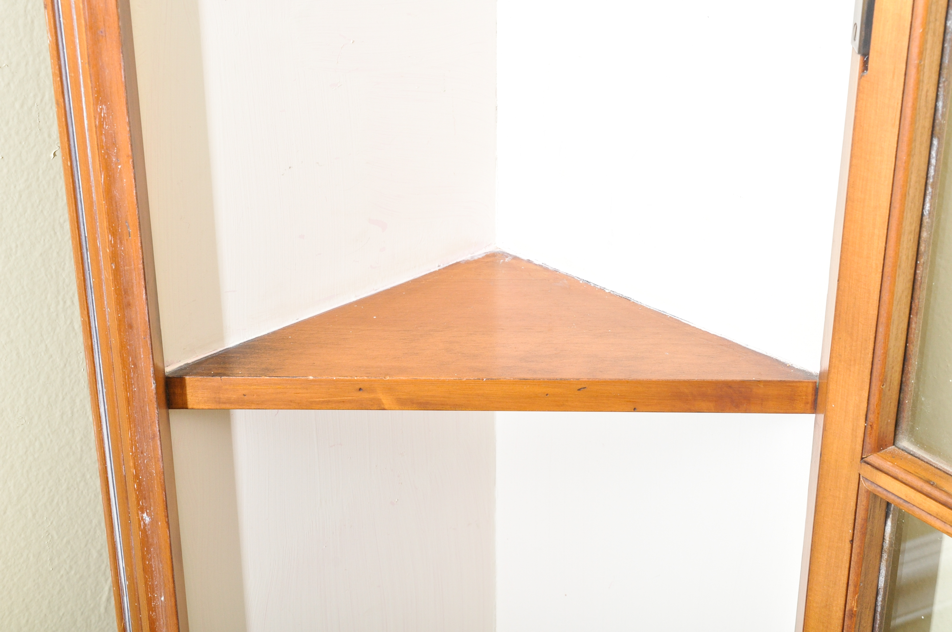 Pine Corner Display Cabinet