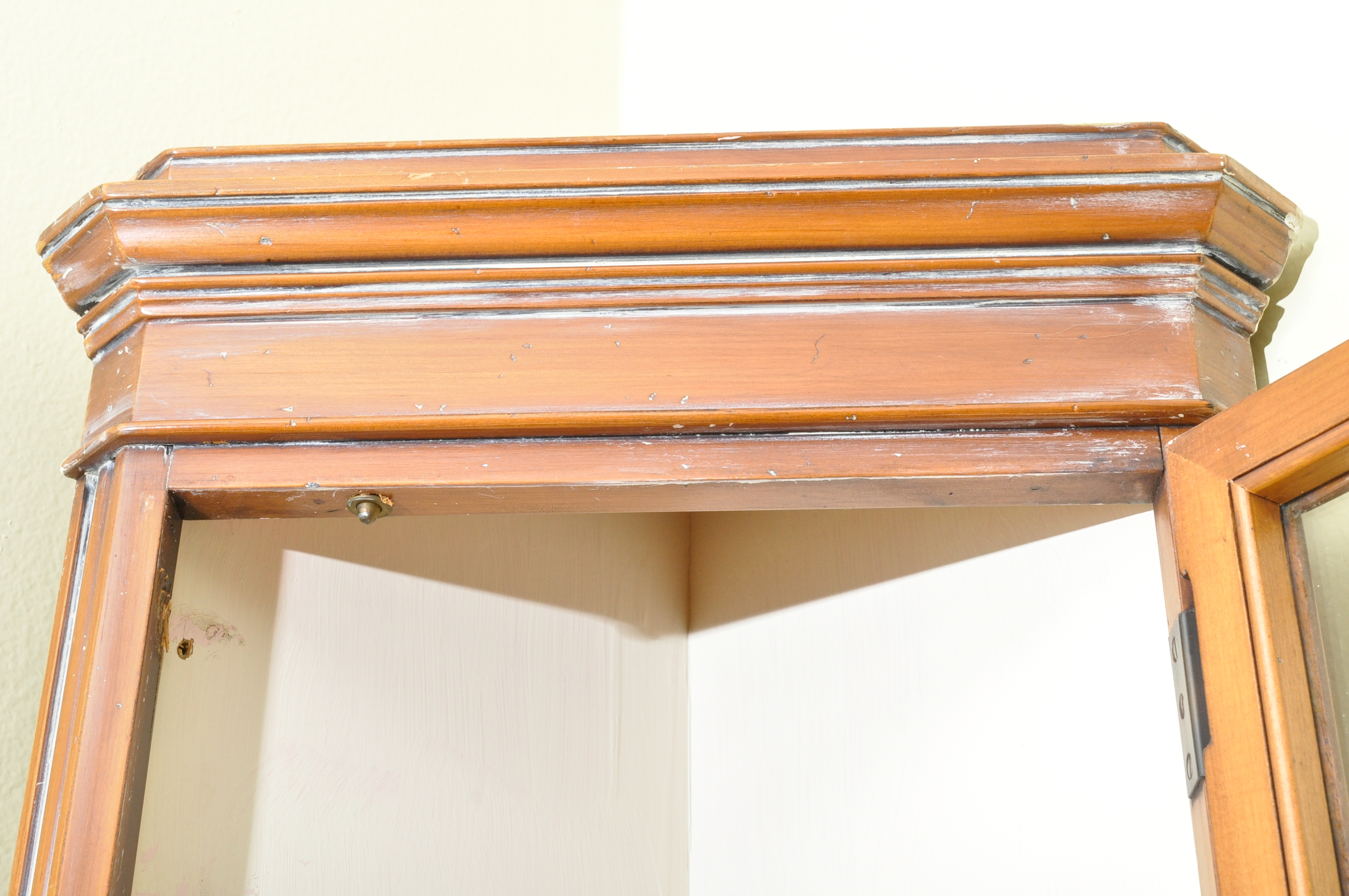 Pine Corner Display Cabinet