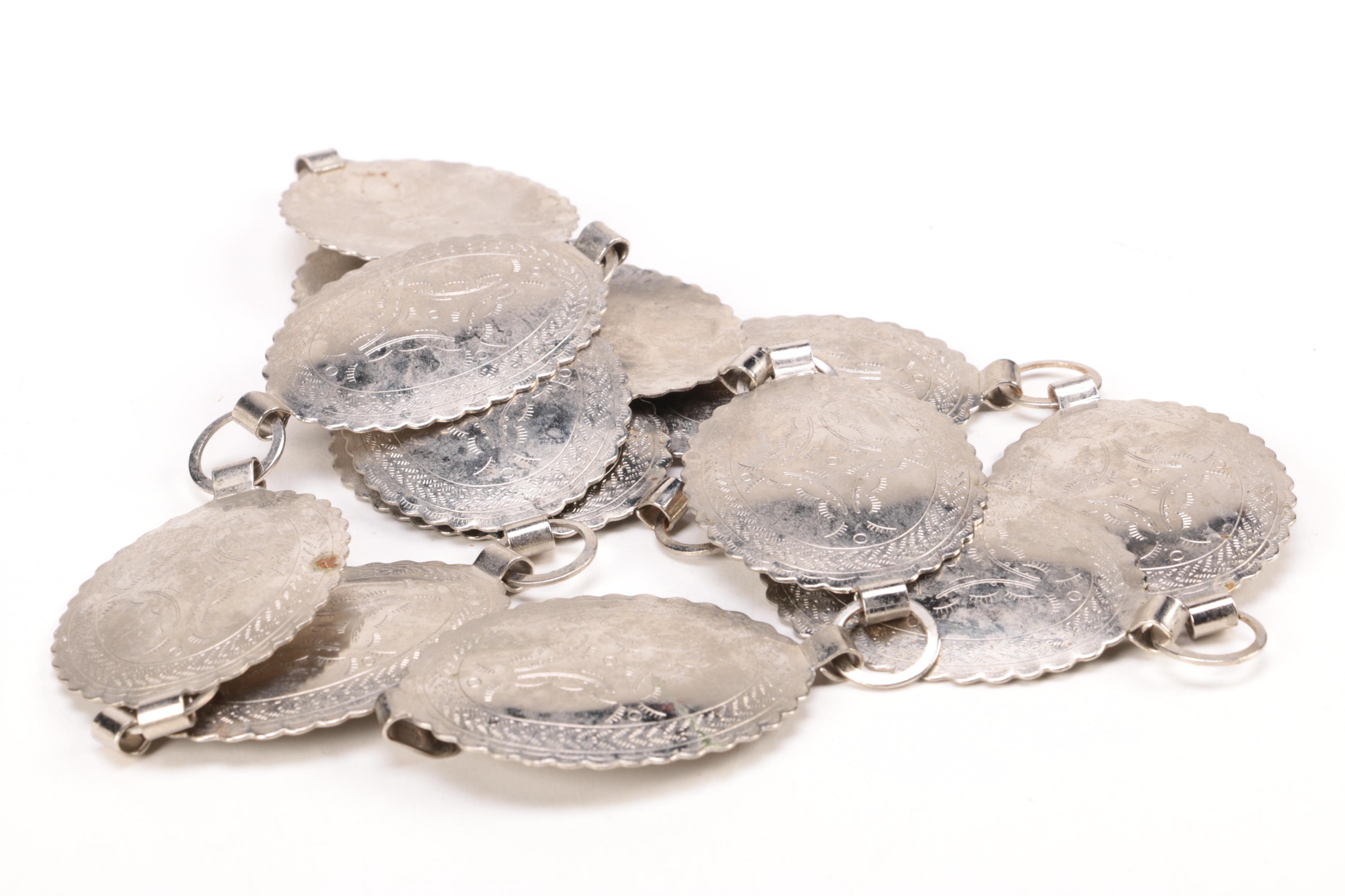 Southwestern Style Silver Tone Concho Belt