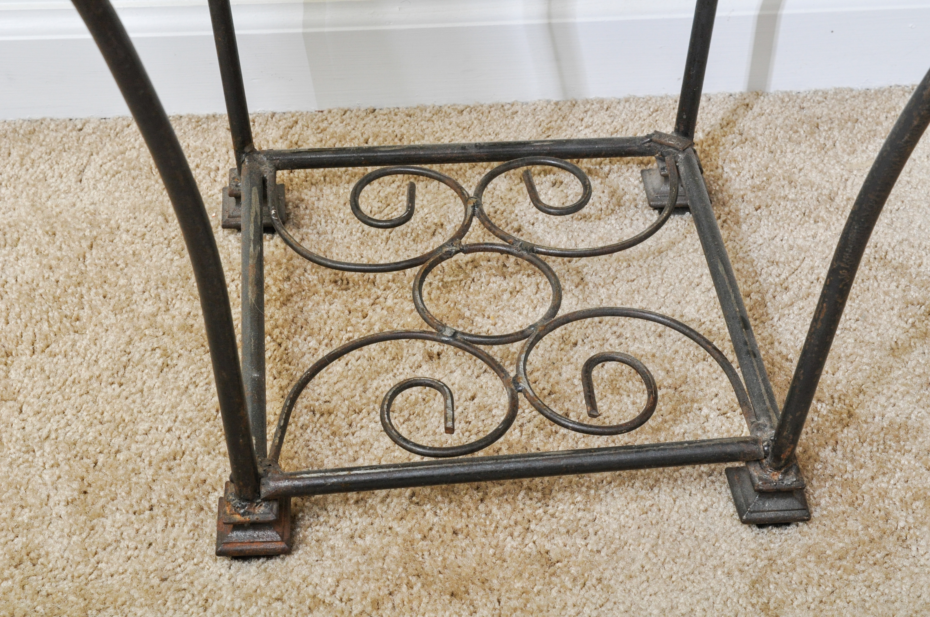 Letterpress Table Top on a Metal Base