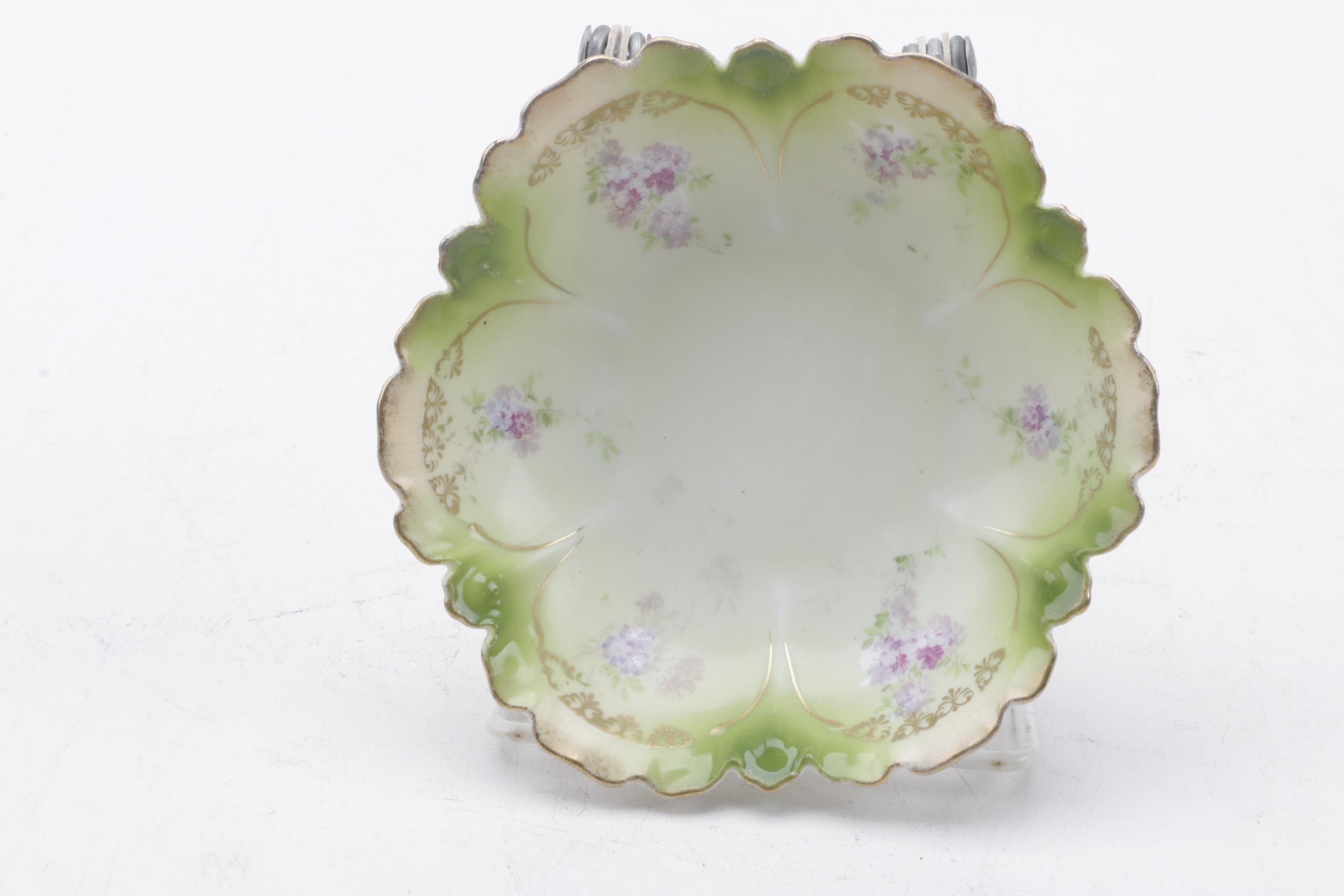 Antique Floral Decorated Porcelain Tableware