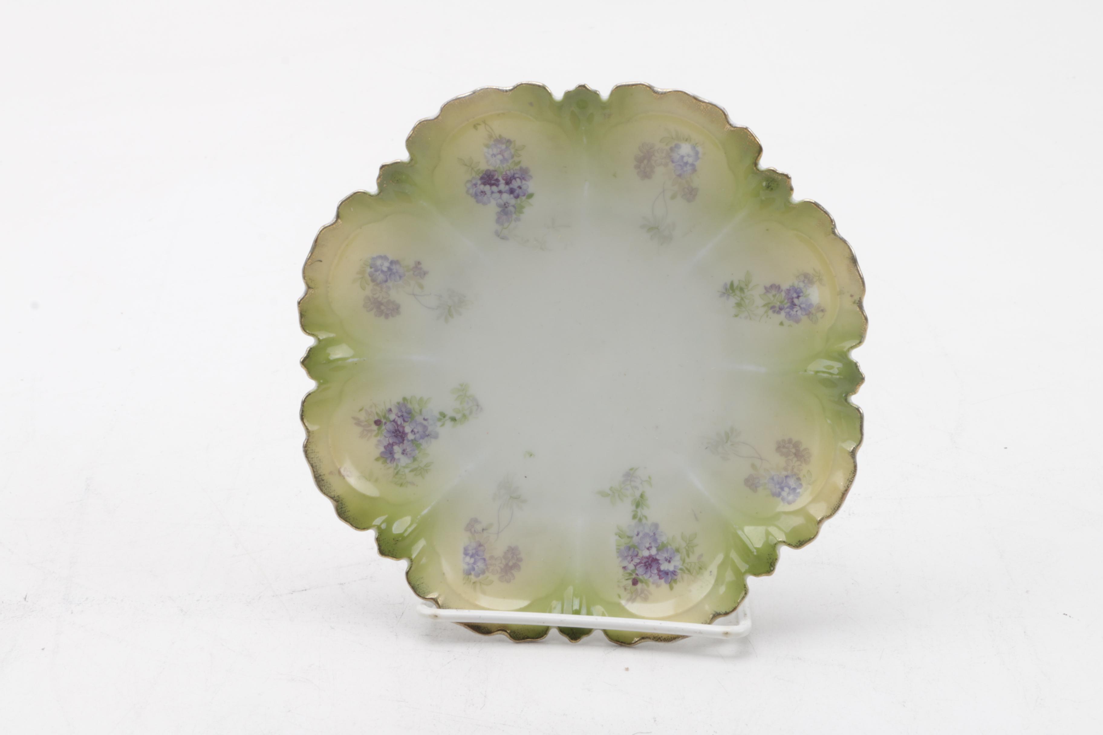 Antique Floral Decorated Porcelain Tableware