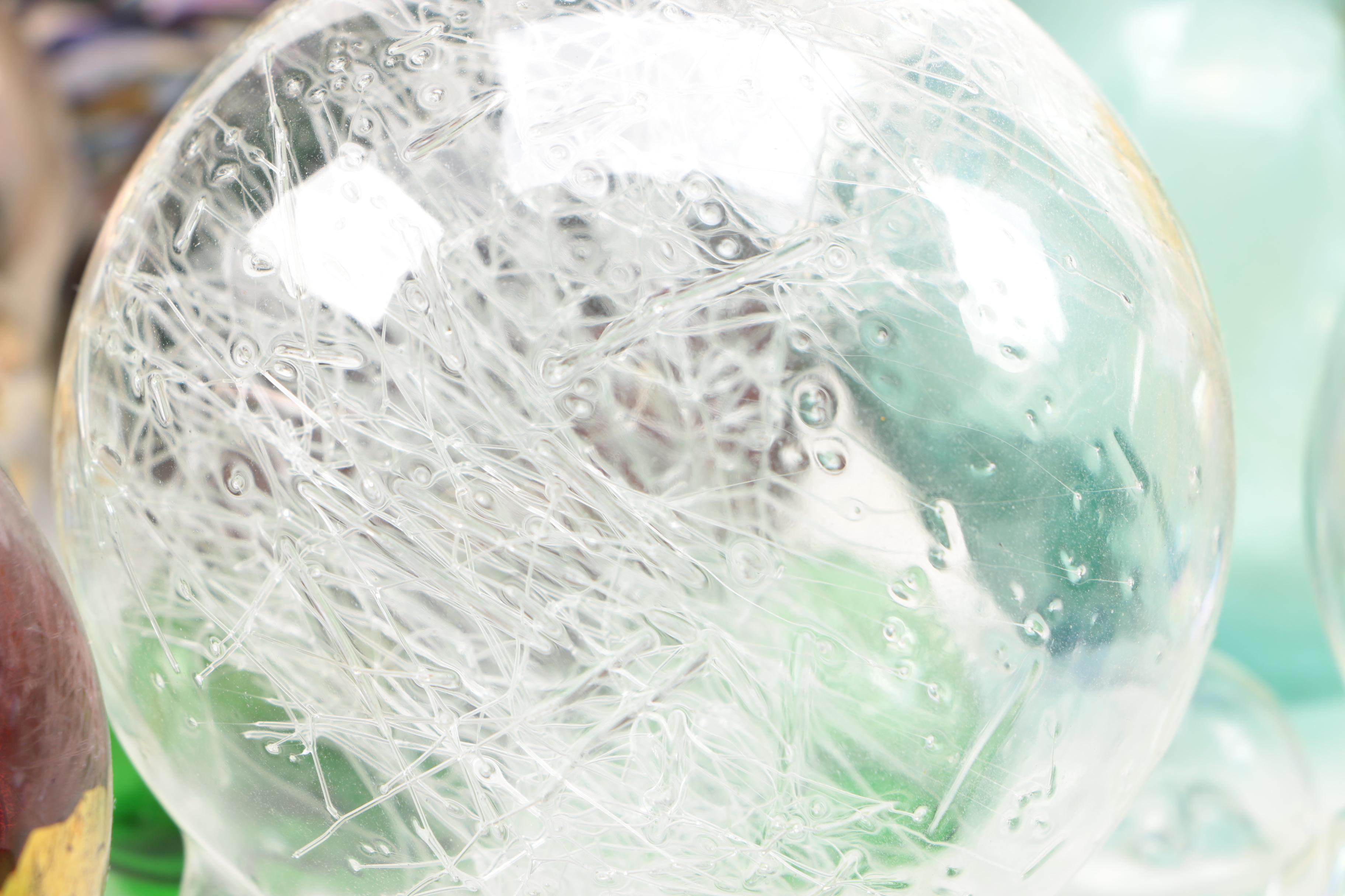 Art Glass Orb Window Decor