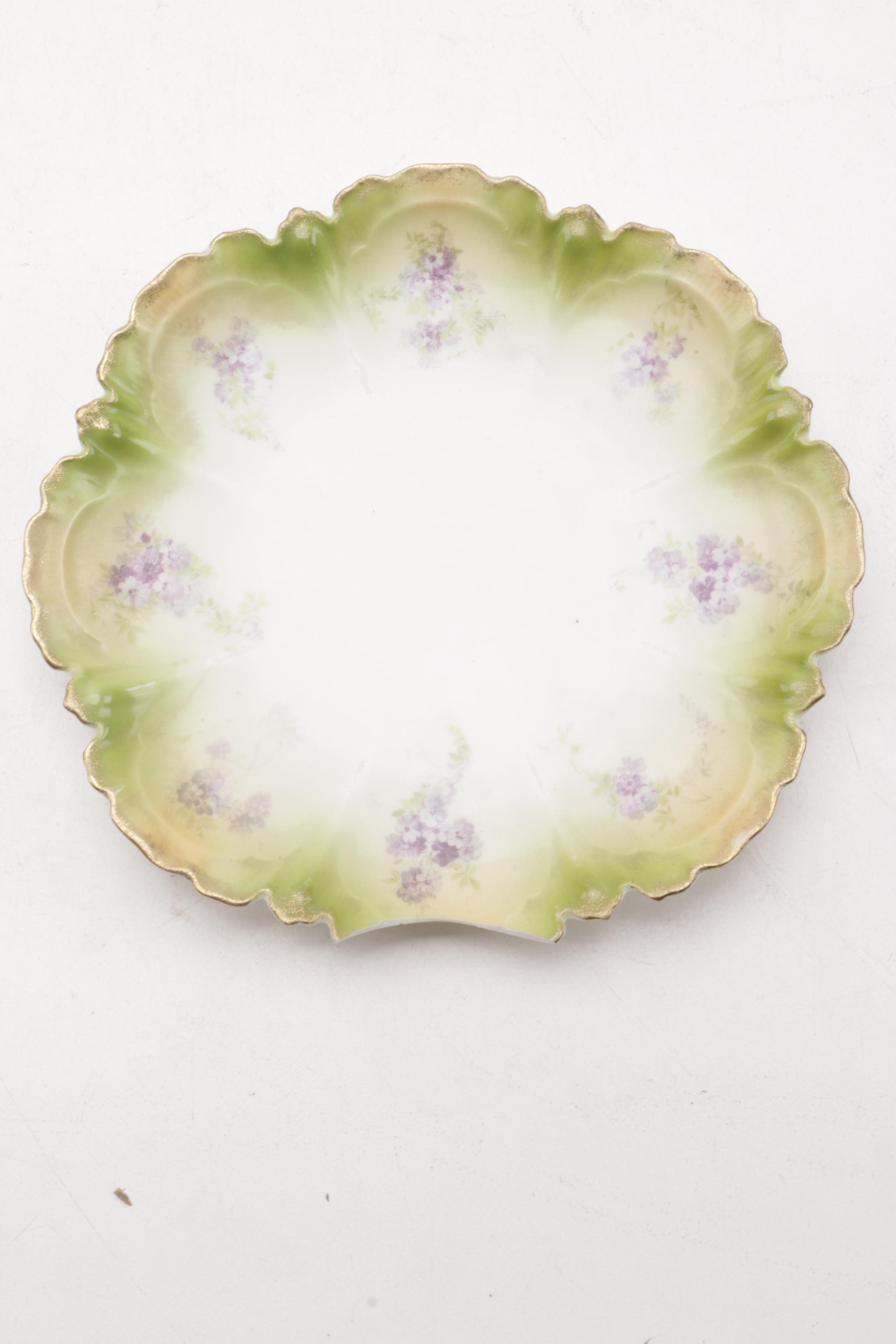 Antique Floral Decorated Porcelain Tableware