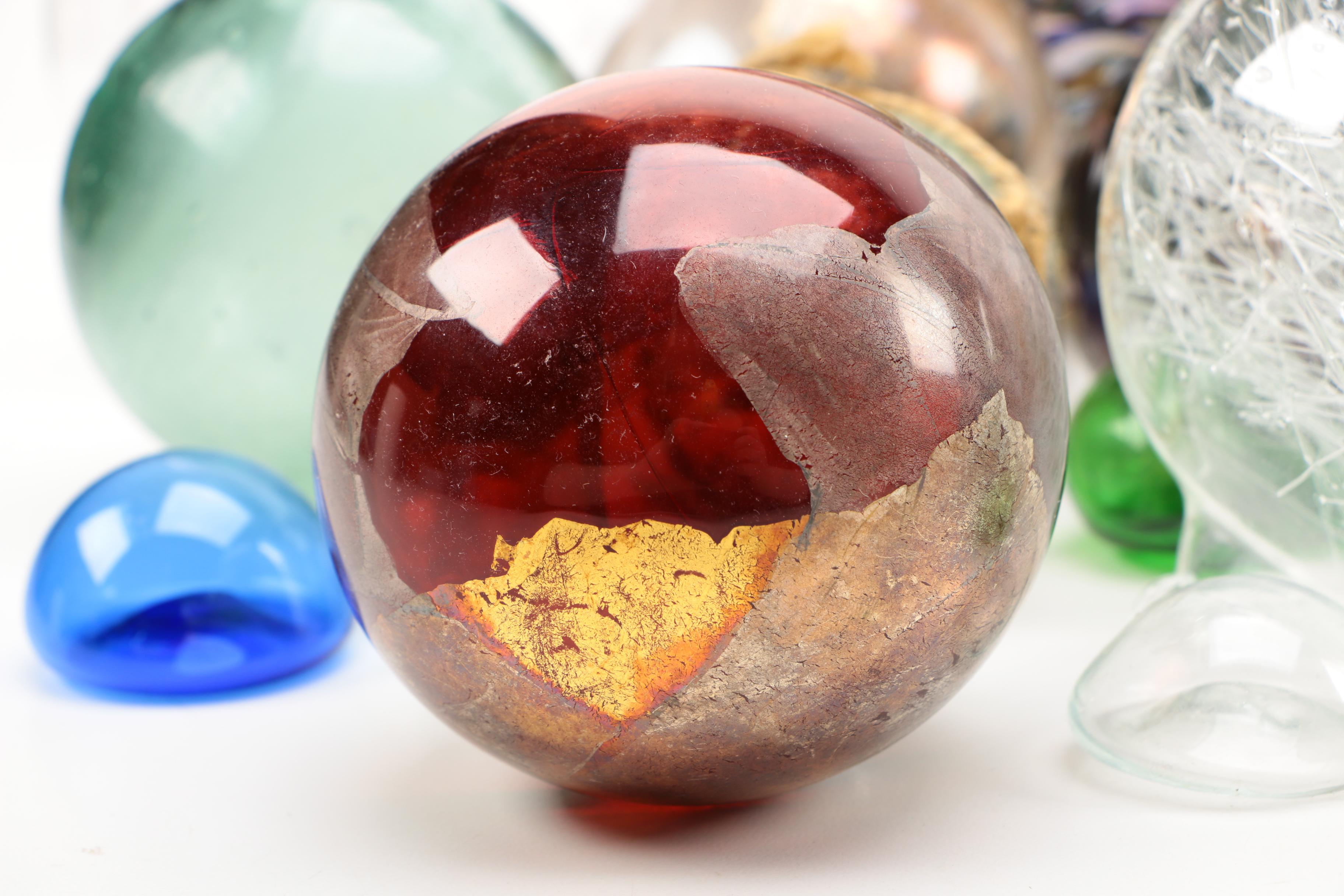 Art Glass Orb Window Decor