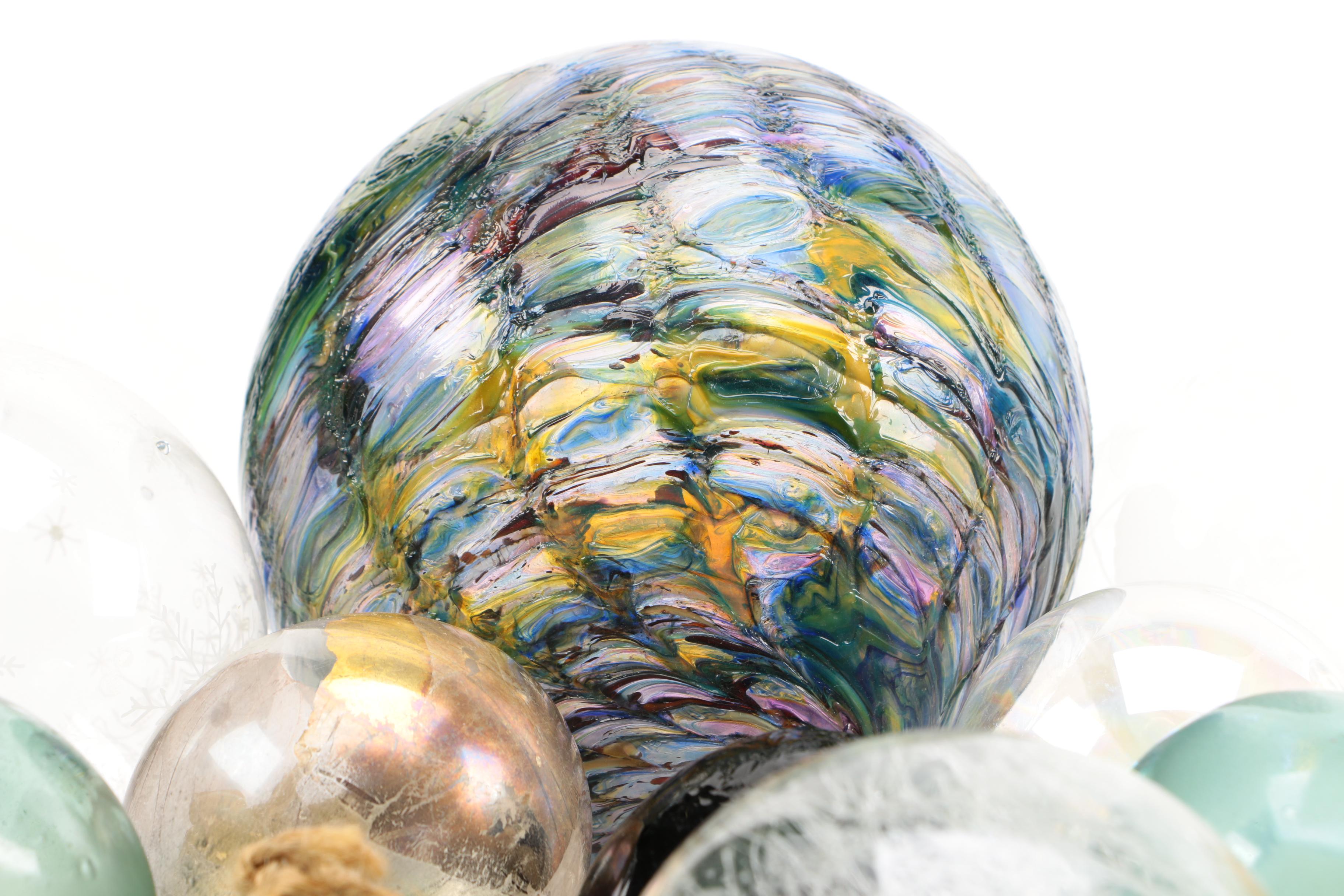 Art Glass Orb Window Decor