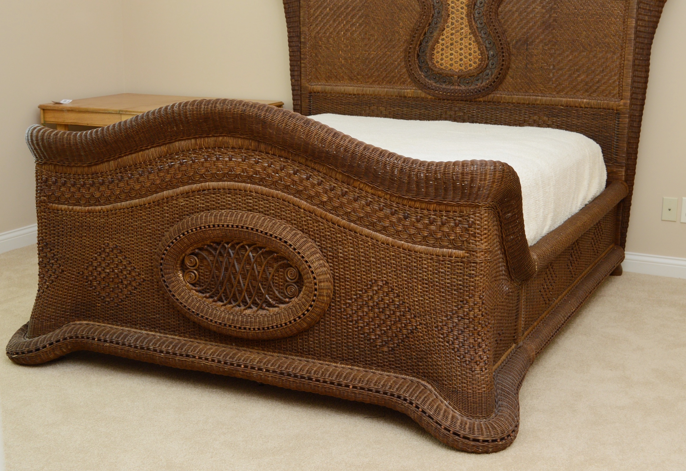 Yves Delorme Hand Woven Cane Bed from Gattle's