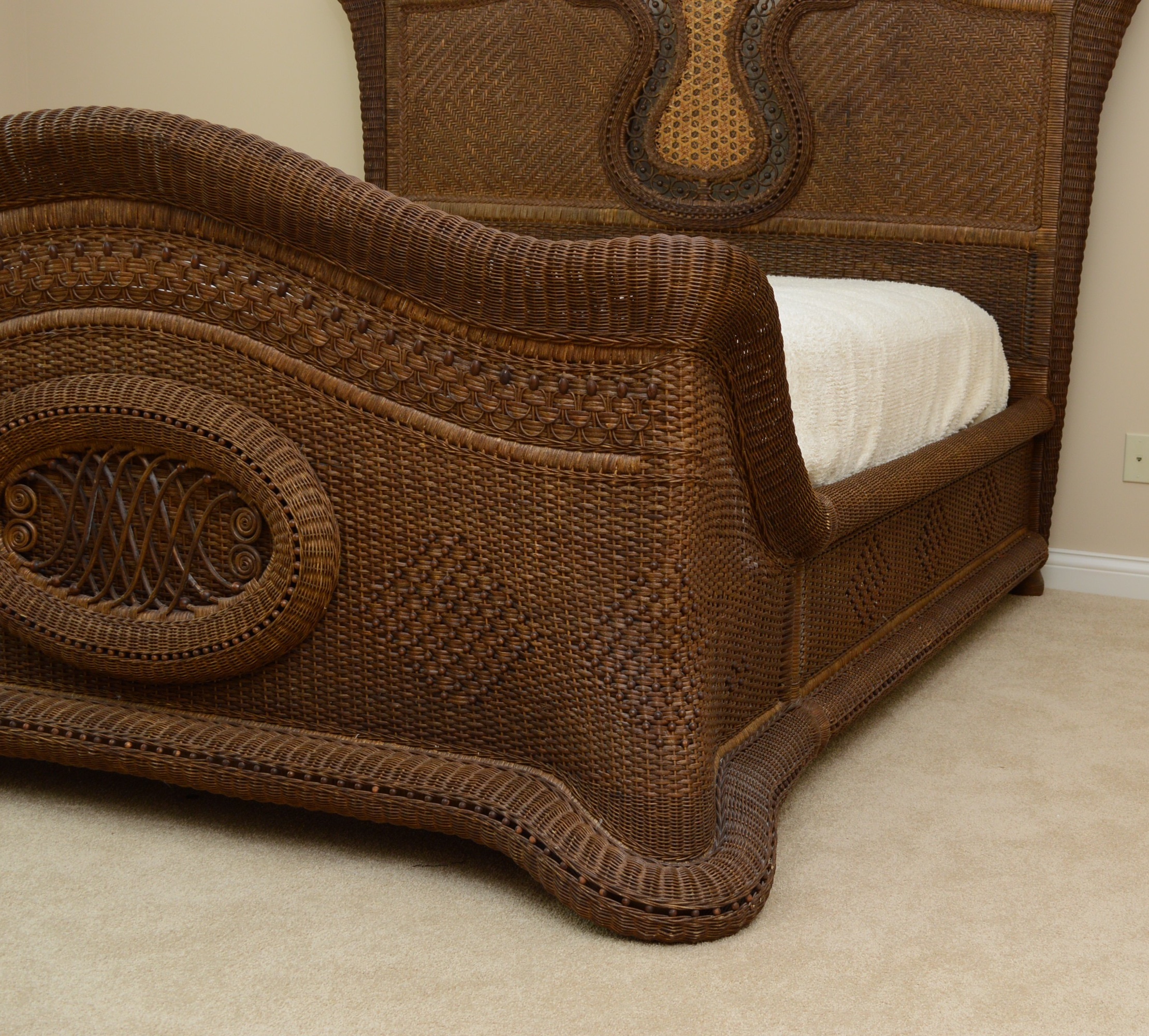 Yves Delorme Hand Woven Cane Bed from Gattle's