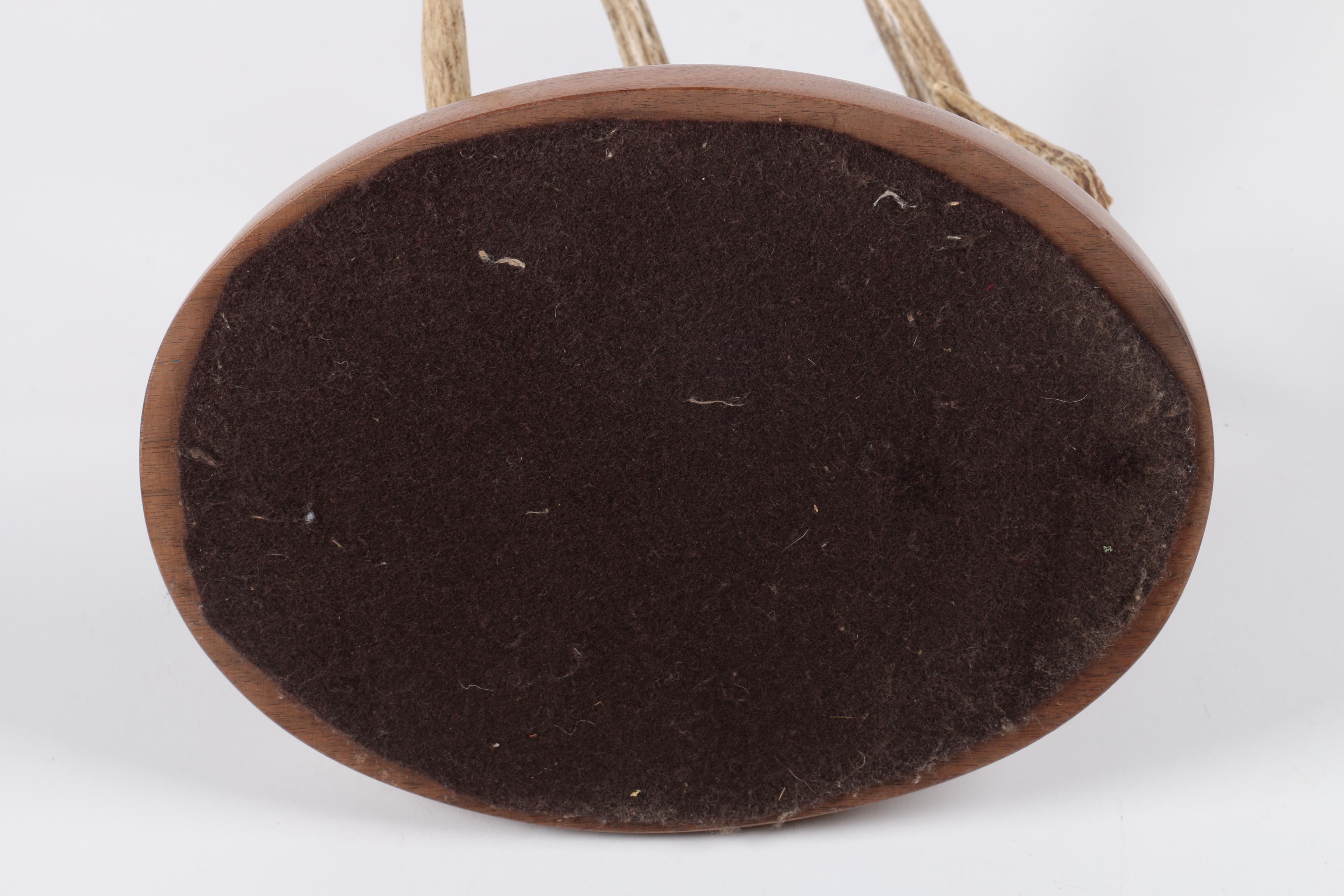 Deer Antler and Metal Feather Sculpture