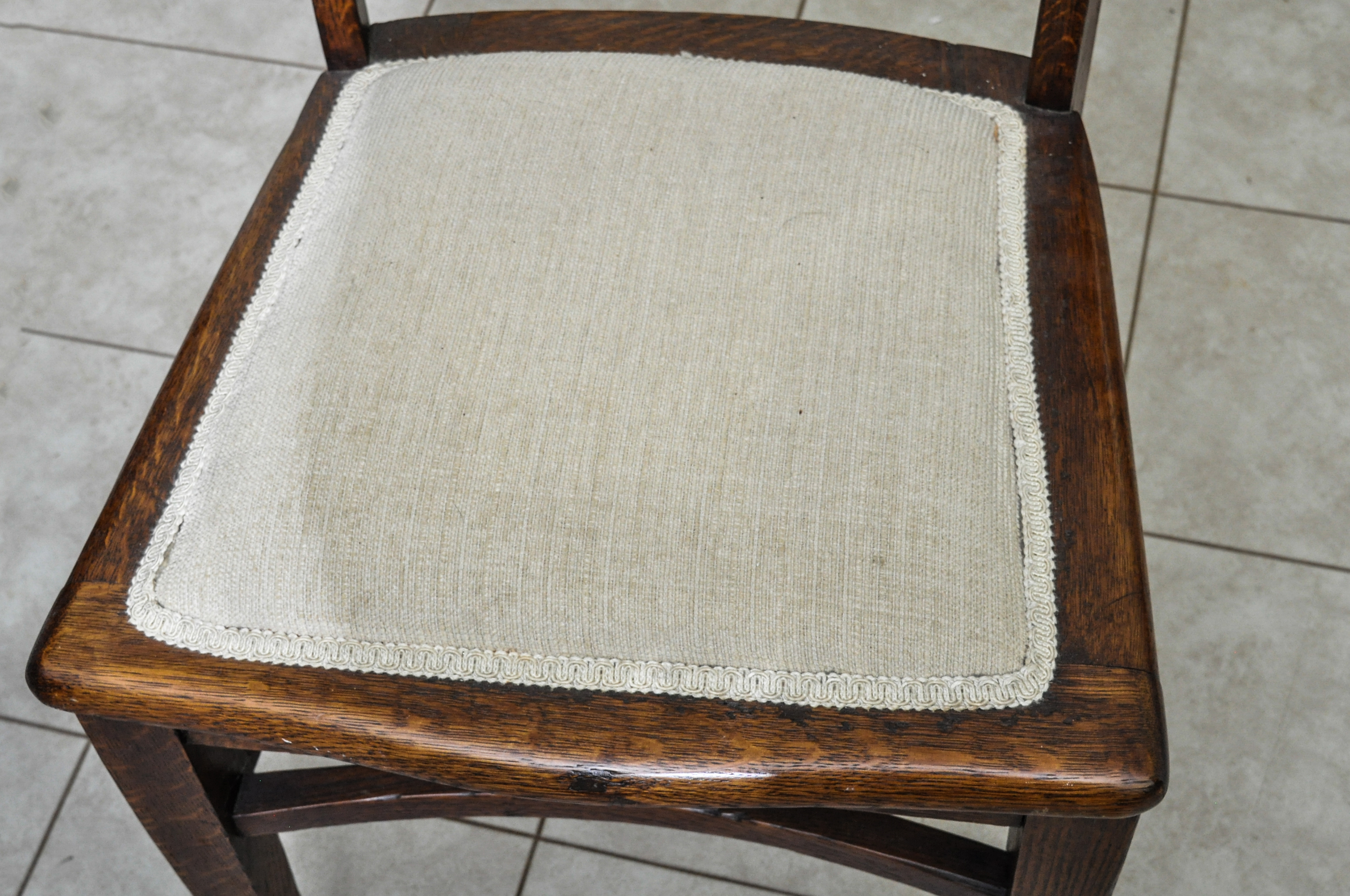 Antique American Late Federal Carved Mahogany Table with Two Oak Chairs