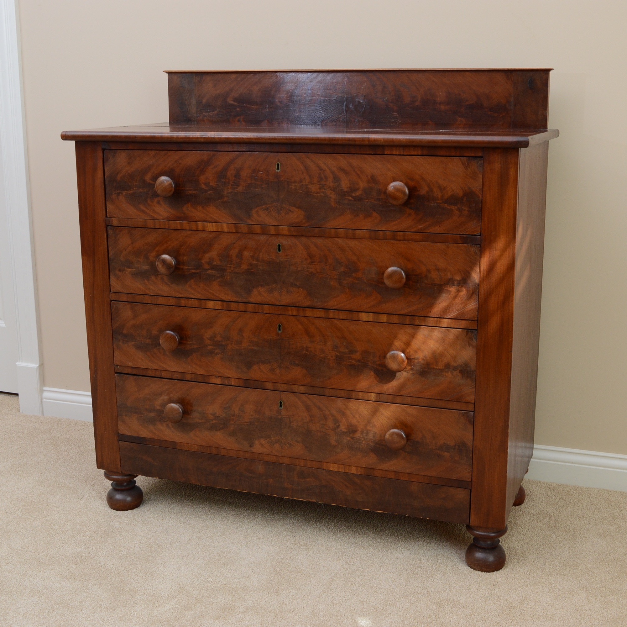 Antique Burl Wood Chest of Drawers