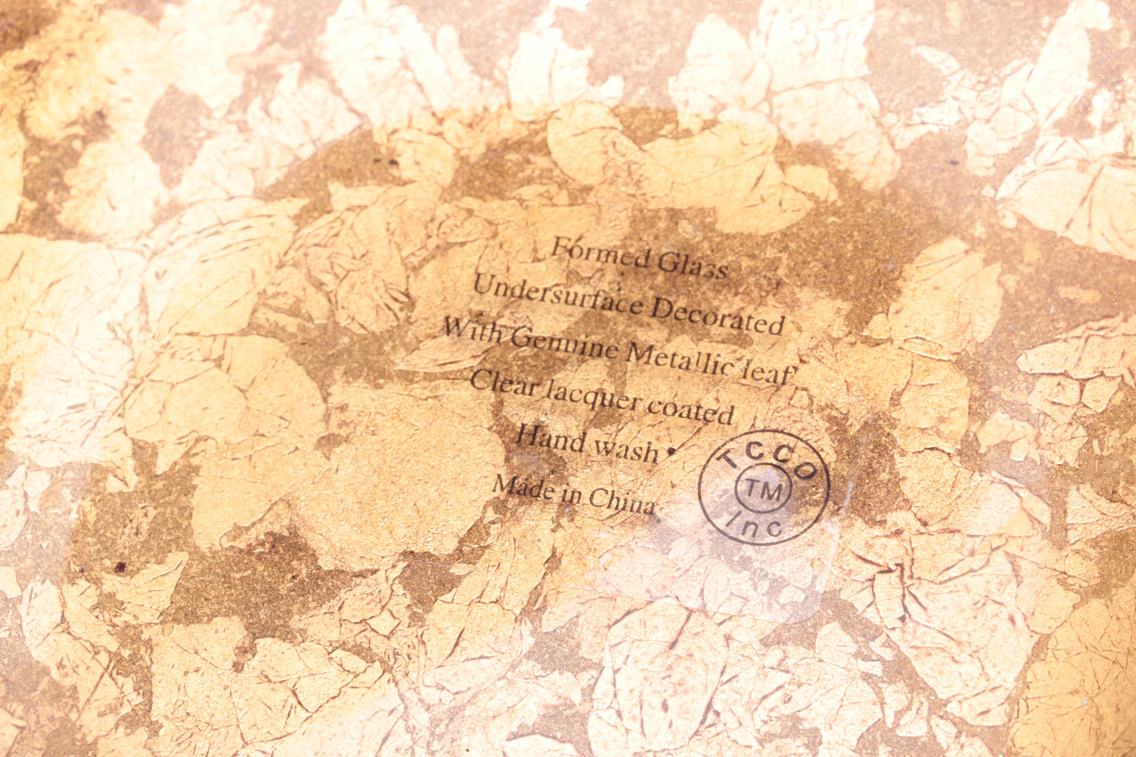 TCCO Inc. Gold Metallic Leaf Plates