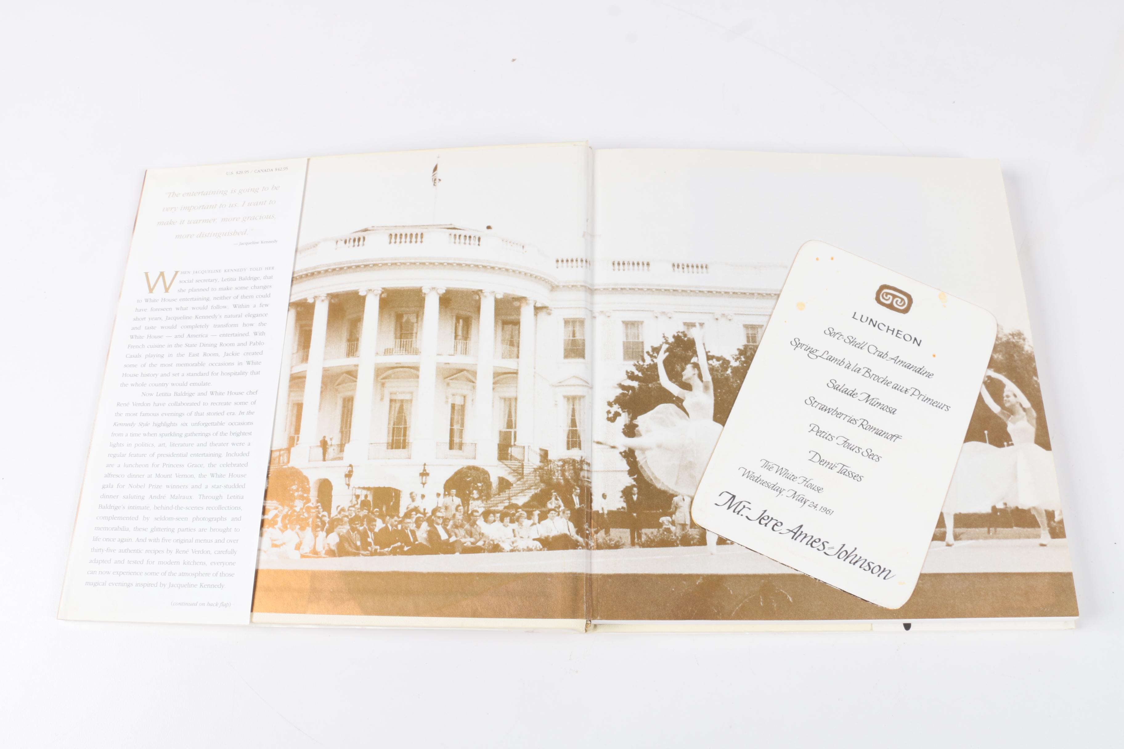 Signed 1998 "In the Kennedy Style" by Letitia Baldrige