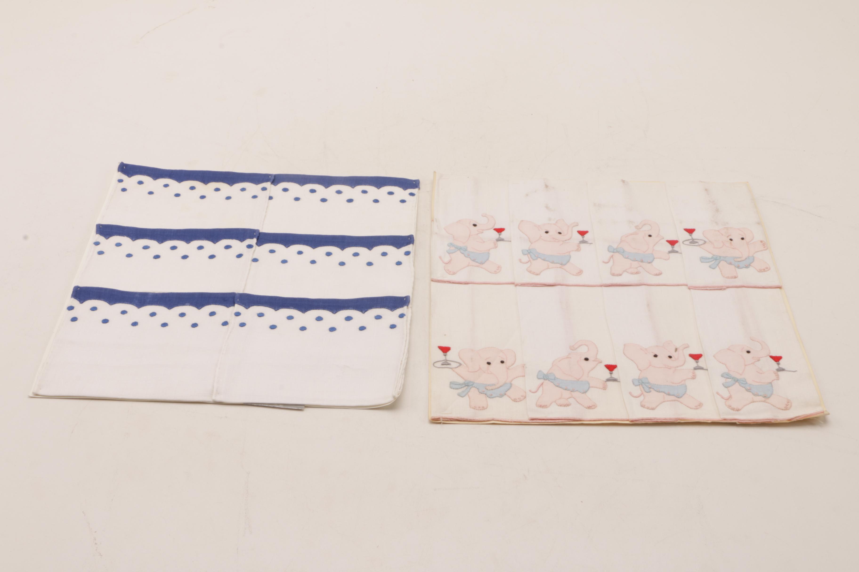 Novelty Cloth Napkins with Elephants