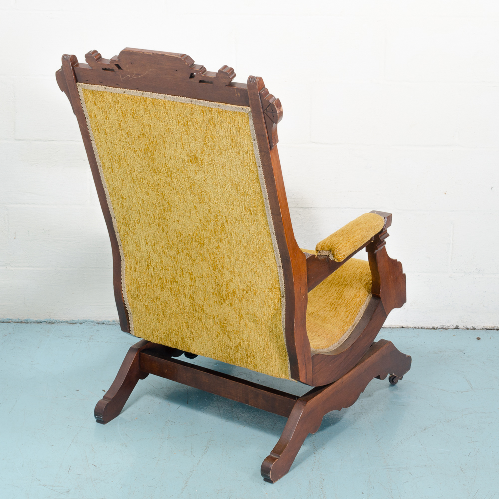 Antique Walnut Eastlake Platform Rocker