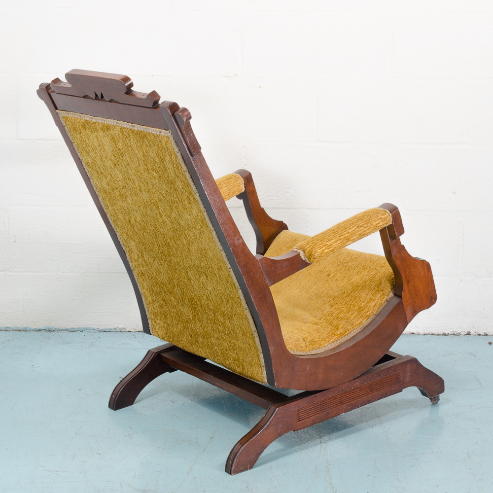 Antique Walnut Eastlake Platform Rocker