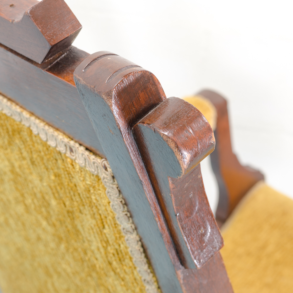 Antique Walnut Eastlake Platform Rocker