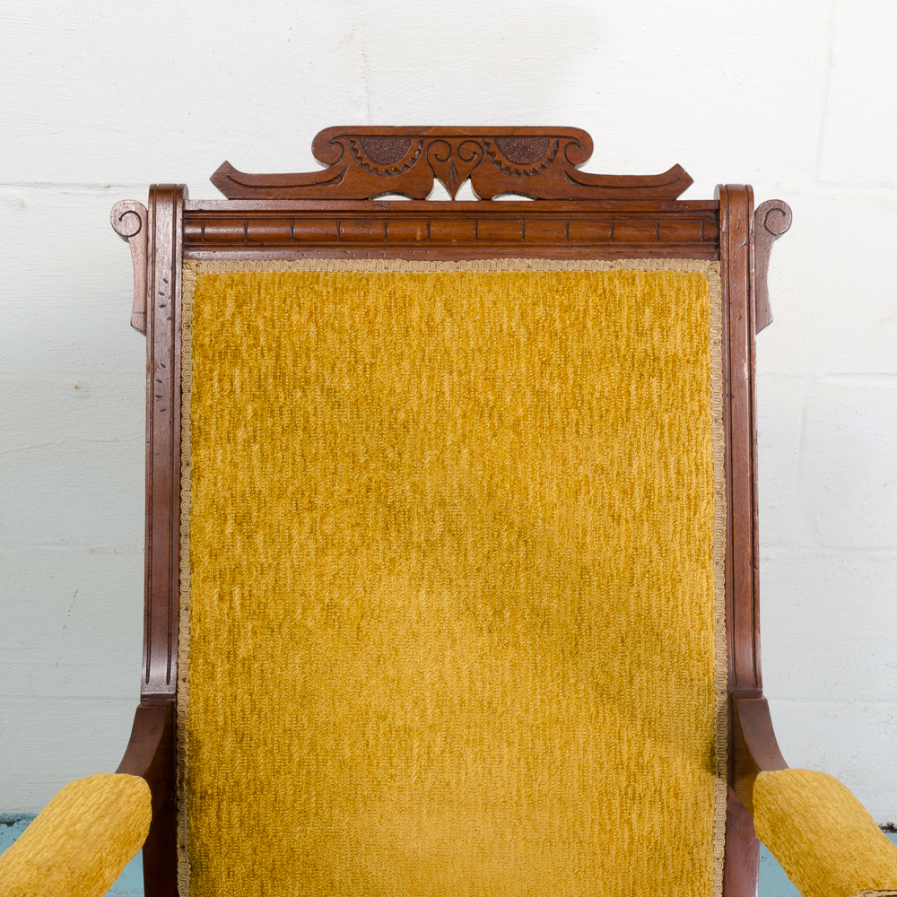 Antique Walnut Eastlake Platform Rocker