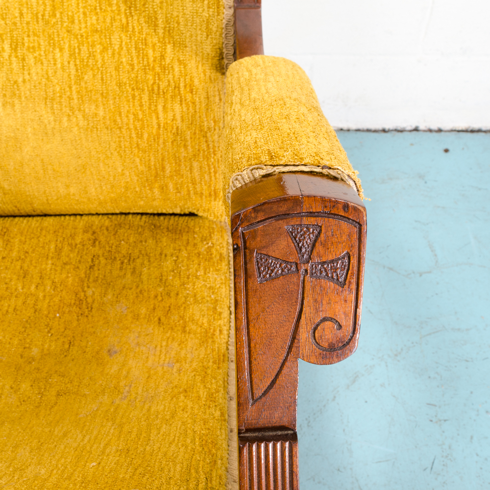 Antique Walnut Eastlake Platform Rocker