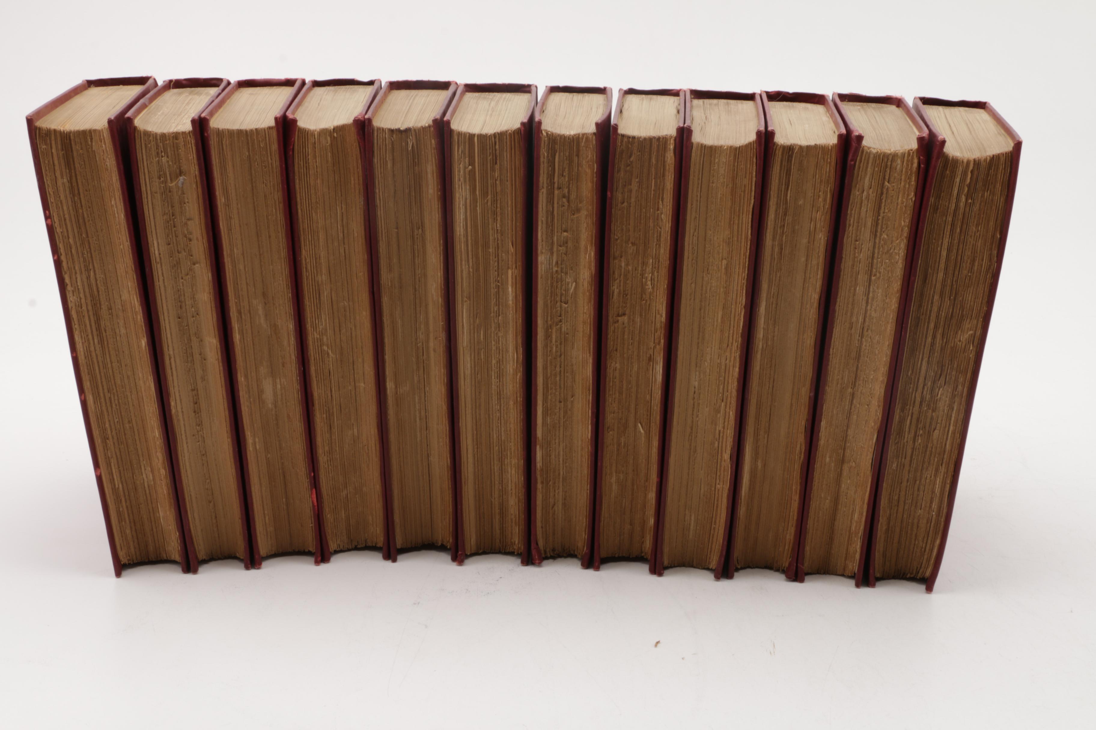 1890 Twelve Edition de Luxe Volumes of Charles Dickens' Works