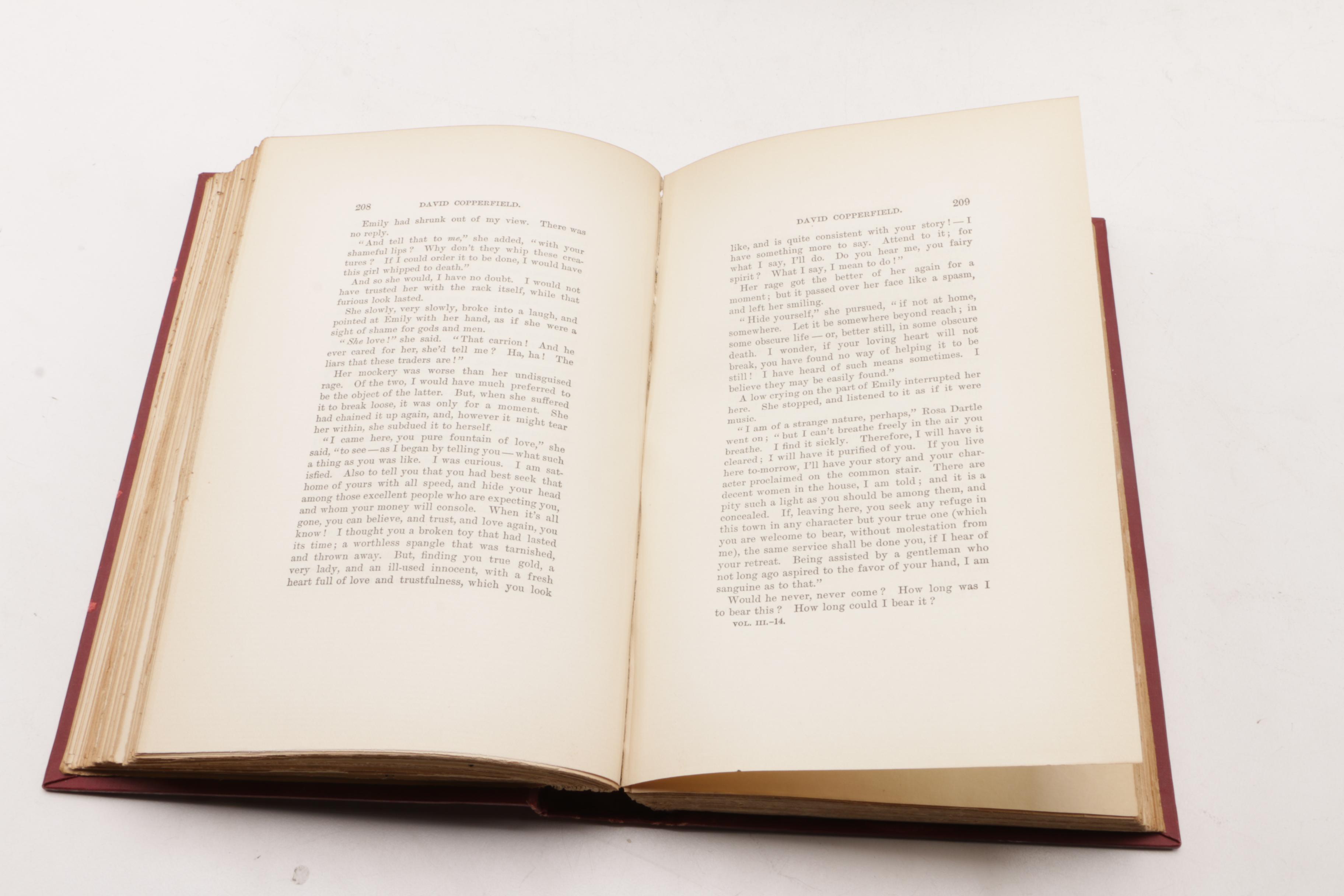 1890 Twelve Edition de Luxe Volumes of Charles Dickens' Works