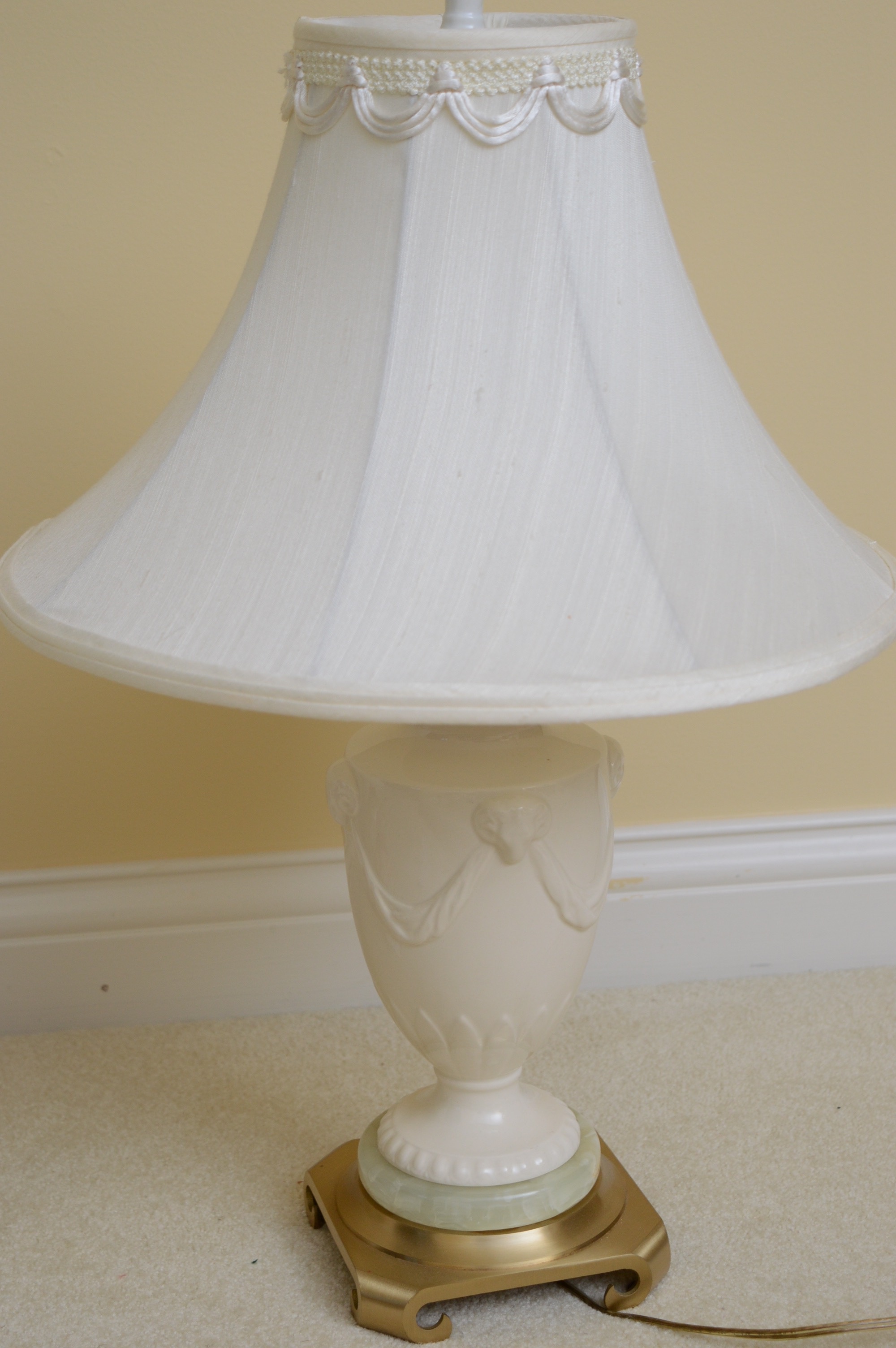 Wedgwood and Lenox Table Lamps with Vintage Porcelain Lamp