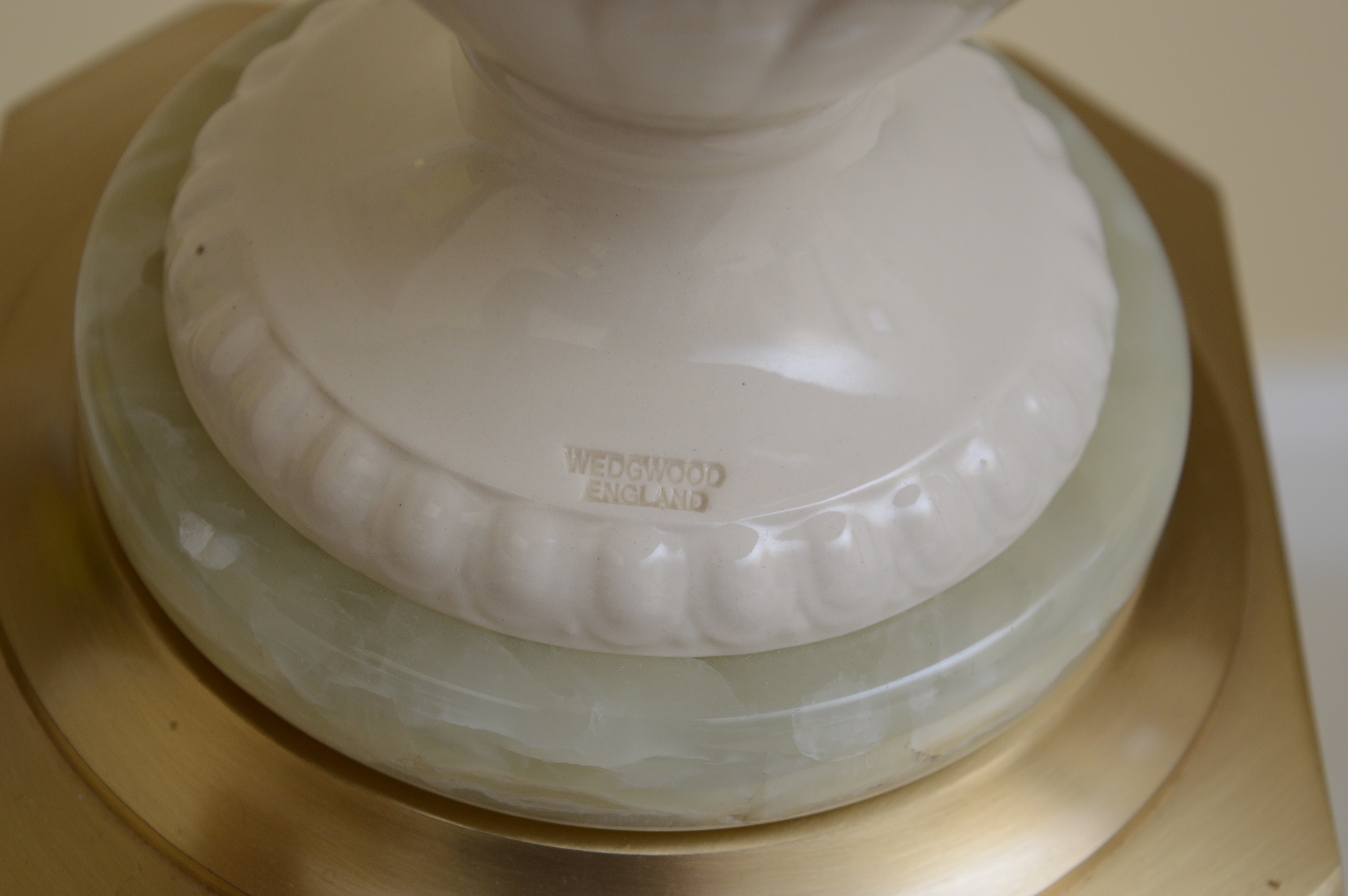 Wedgwood and Lenox Table Lamps with Vintage Porcelain Lamp