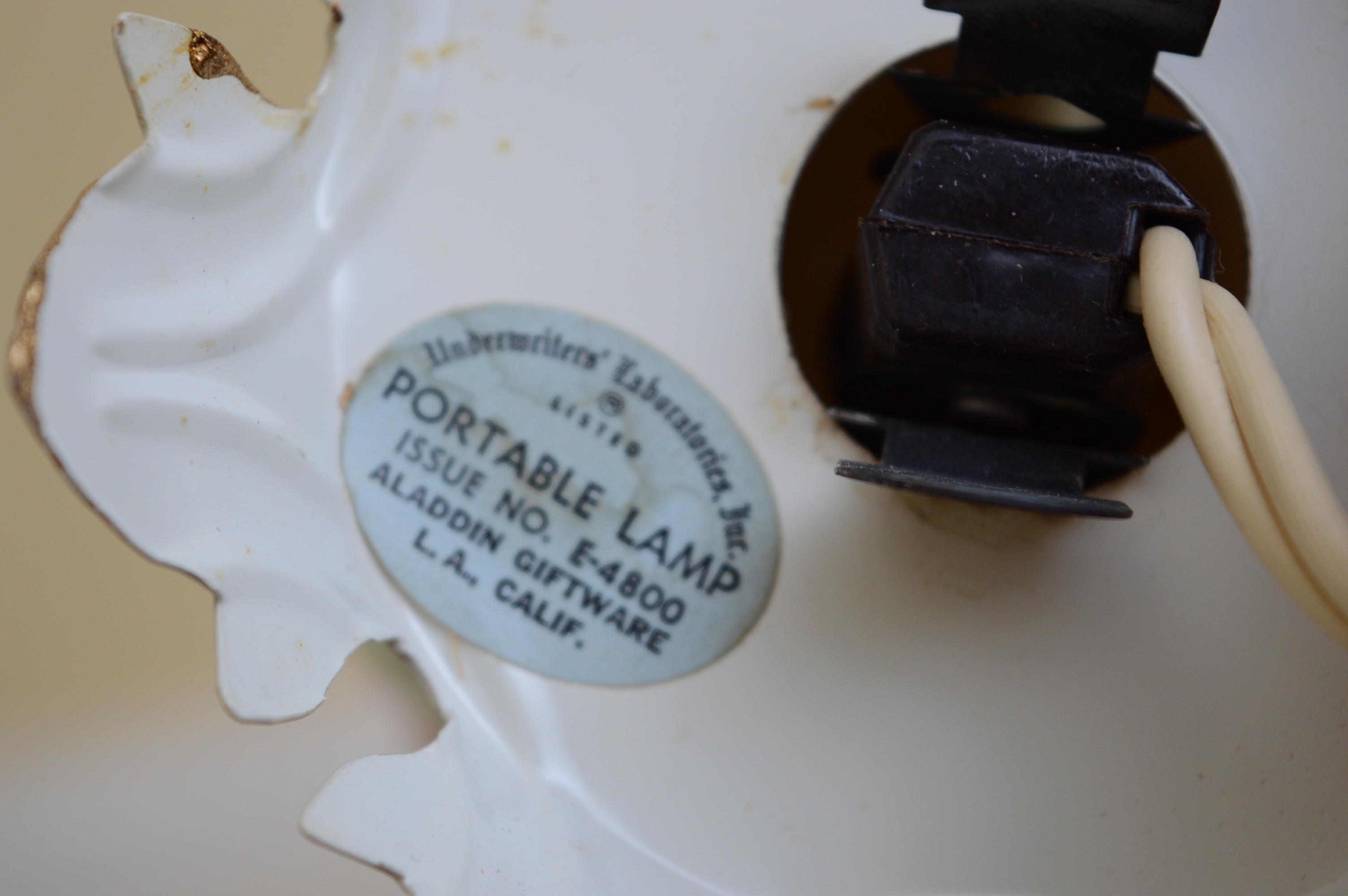 Wedgwood and Lenox Table Lamps with Vintage Porcelain Lamp