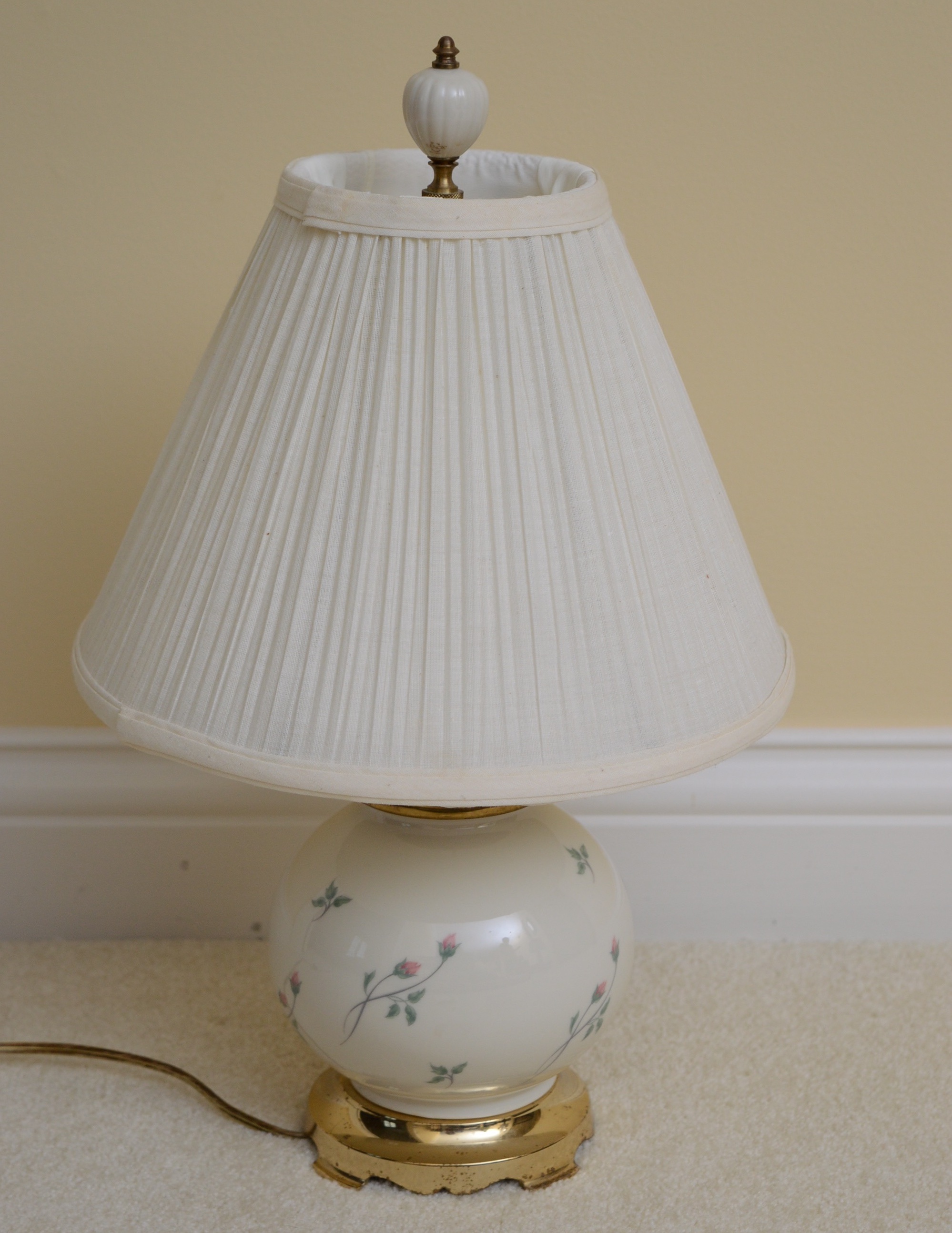 Wedgwood and Lenox Table Lamps with Vintage Porcelain Lamp