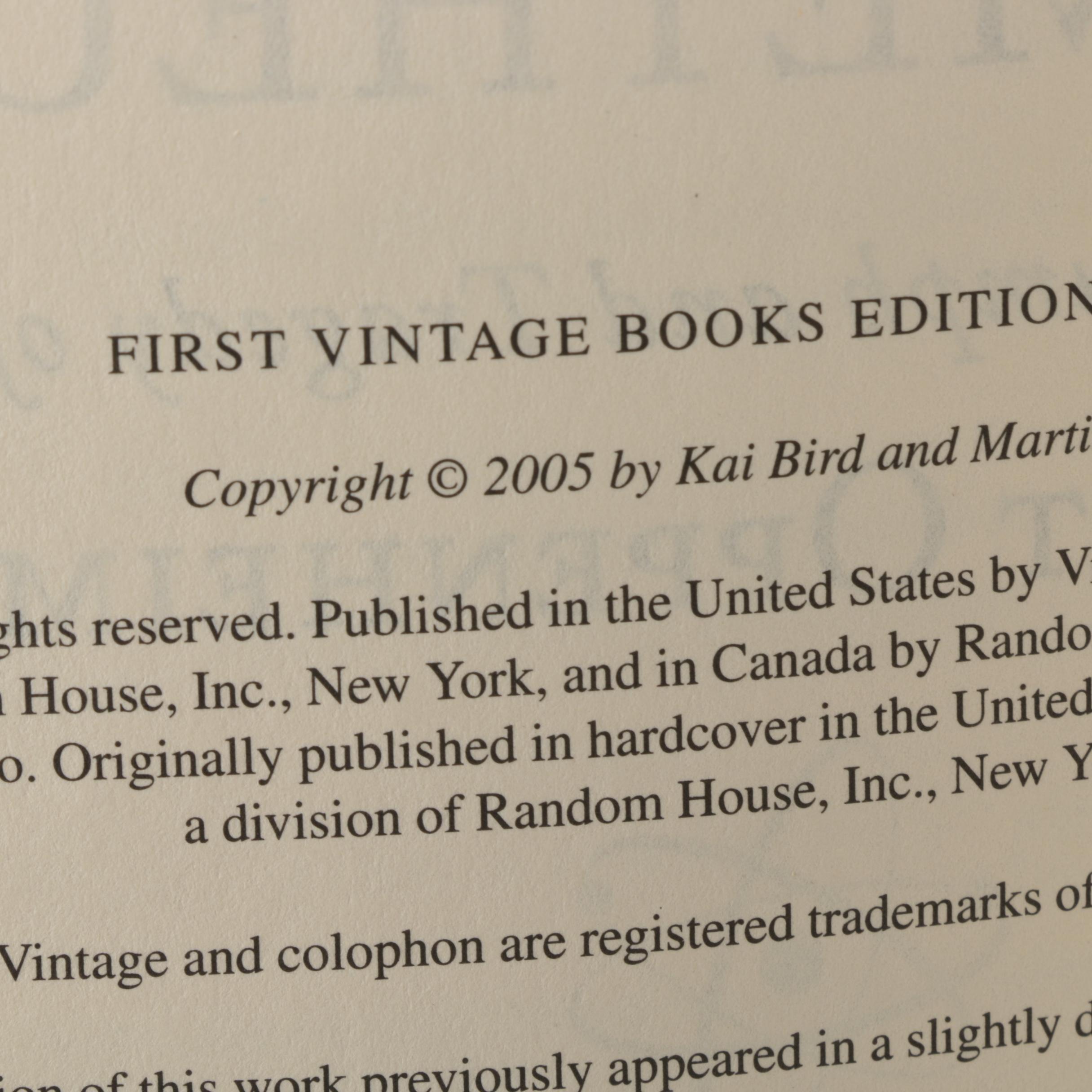 Signed "American Prometheus: The Triumph and Tragedy of J. Robert Oppenheimer"