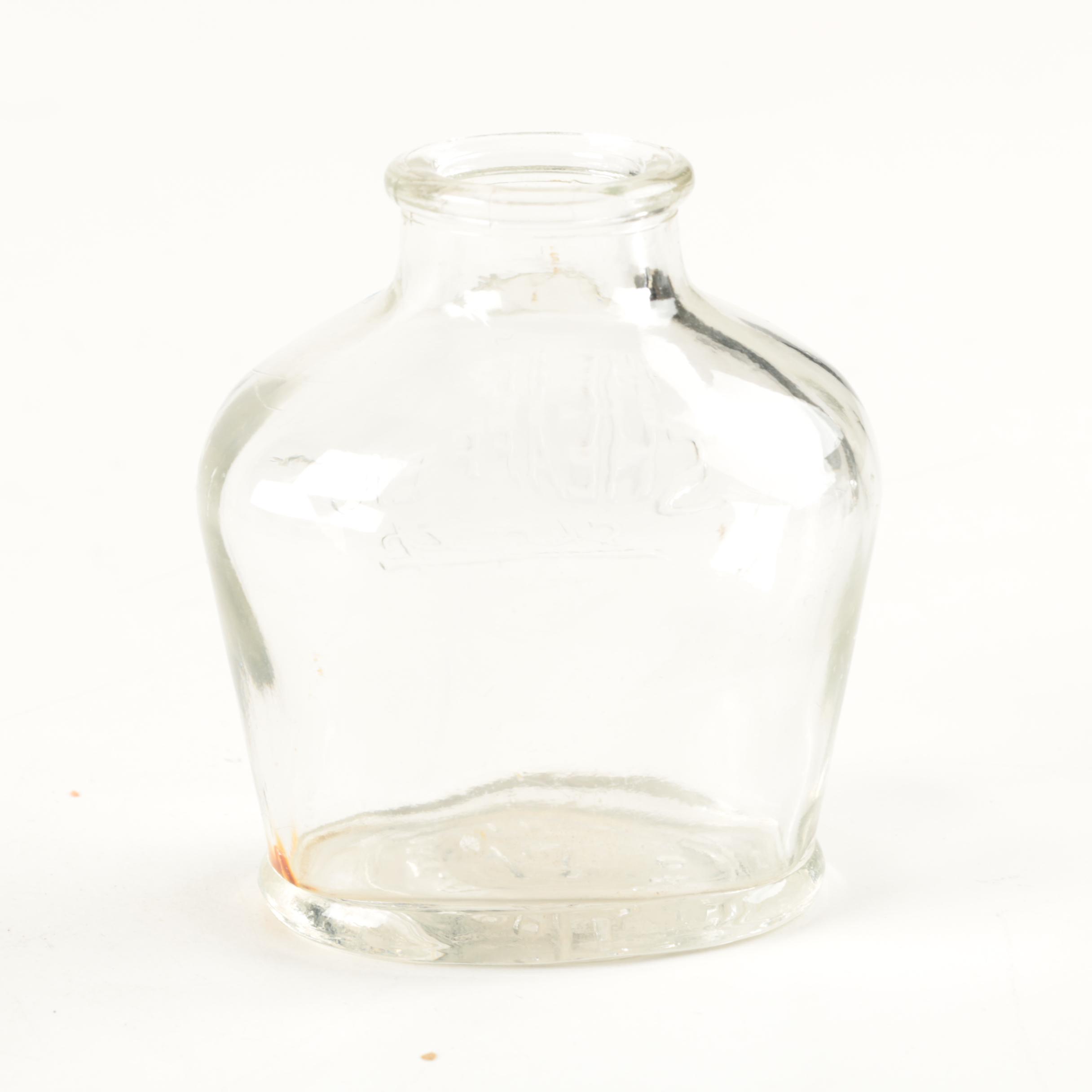 Mayan Calendar Motif Wooden Platter and Small Glass Vase