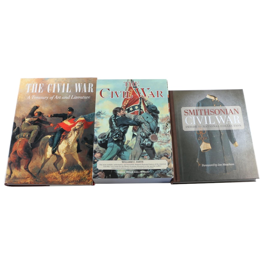 Assorted Hardcover Books on the Civil War