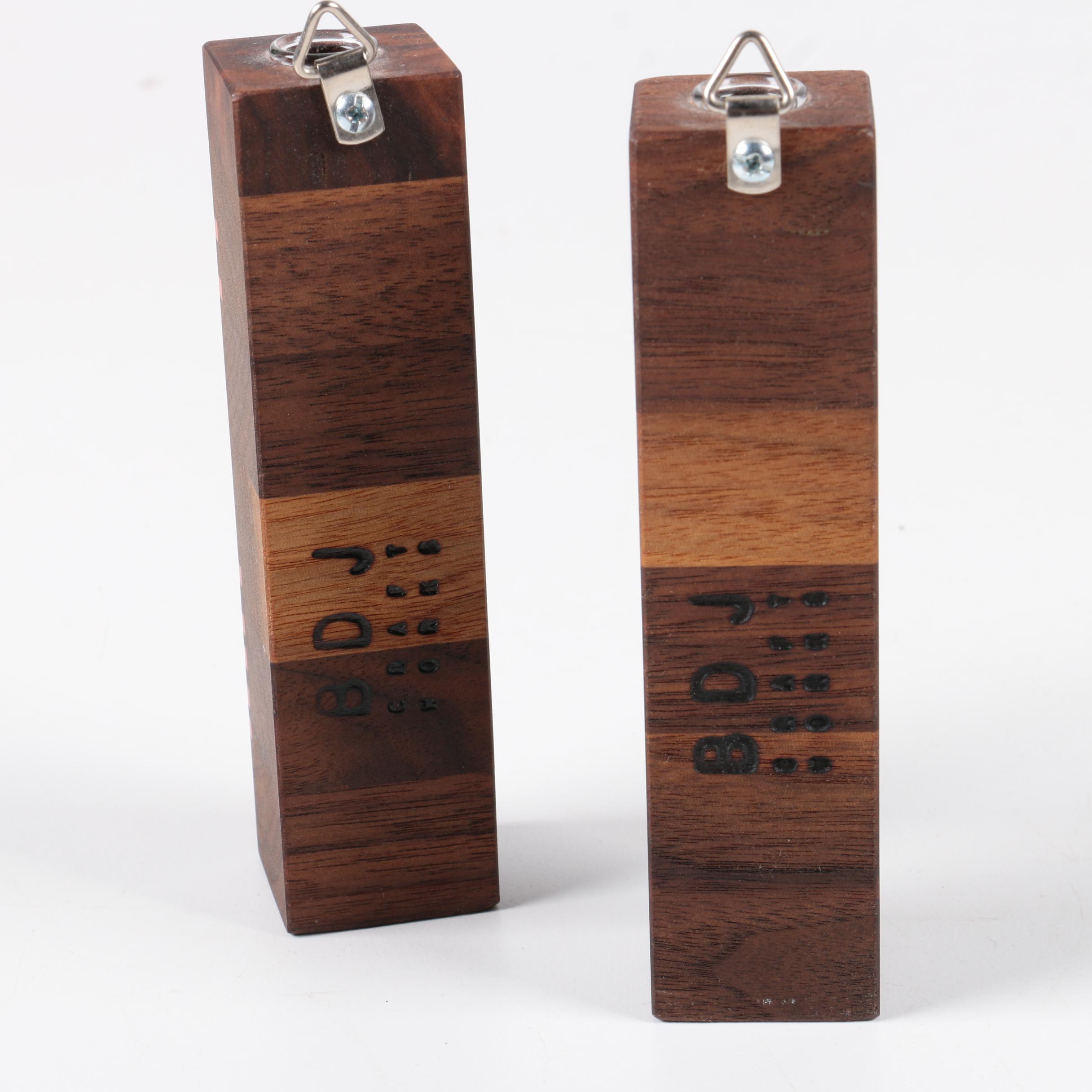 Brian David Johnson Inlaid Walnut Vases