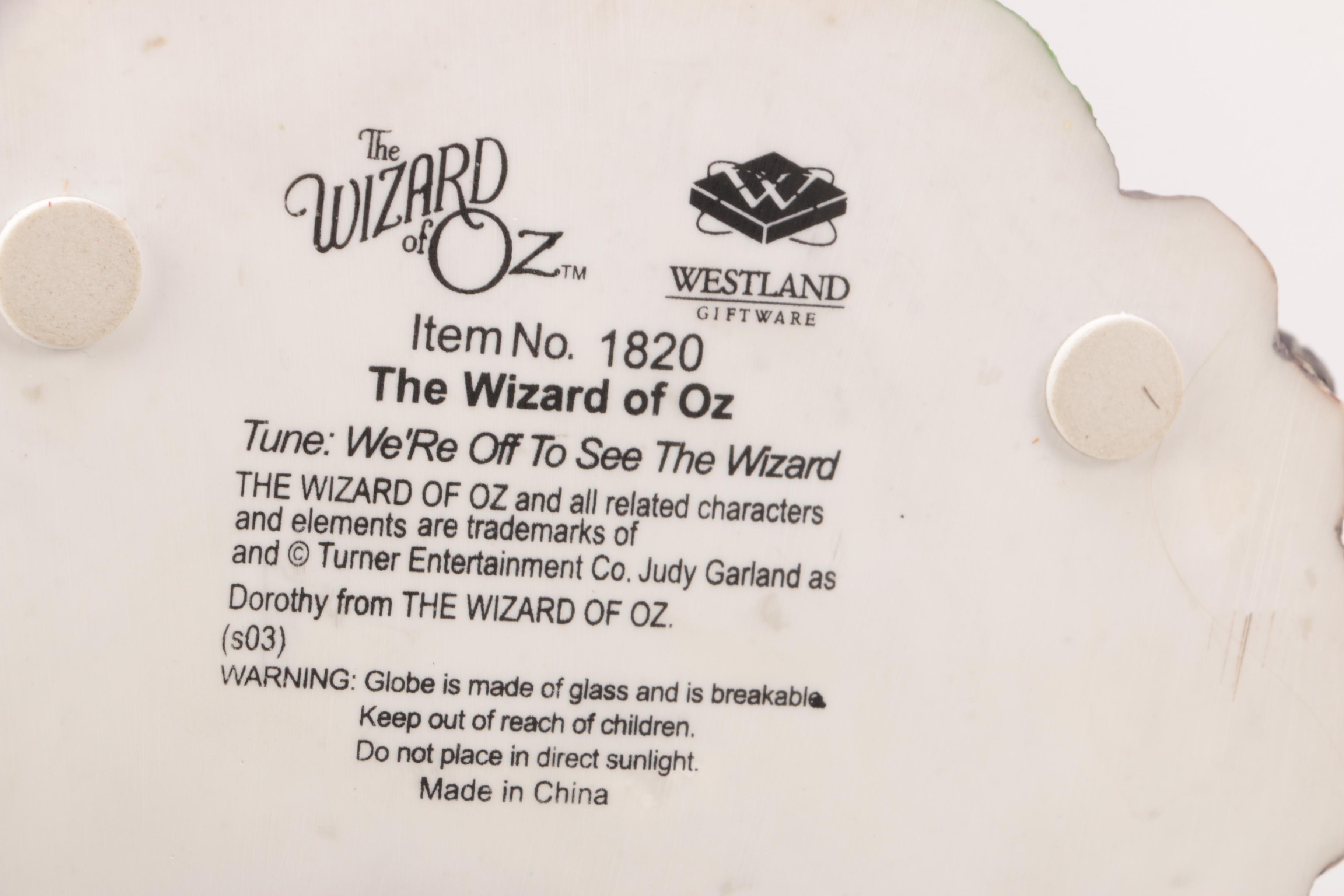 Westland Giftware "The Wizard of Oz" Resin and Glass Musical Snow Globe