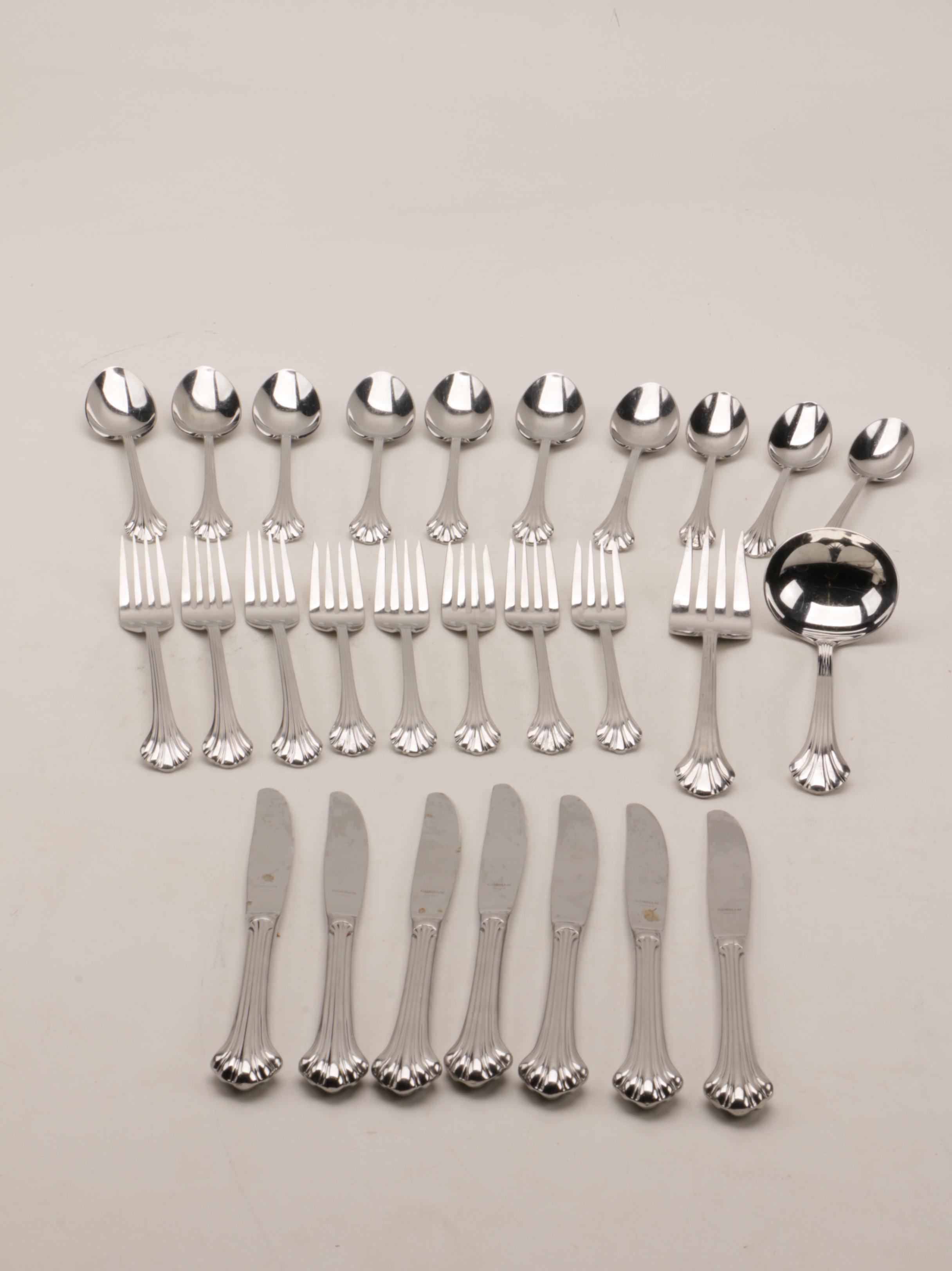 Gorham "Quintette" Stainless Steel Flatware Set