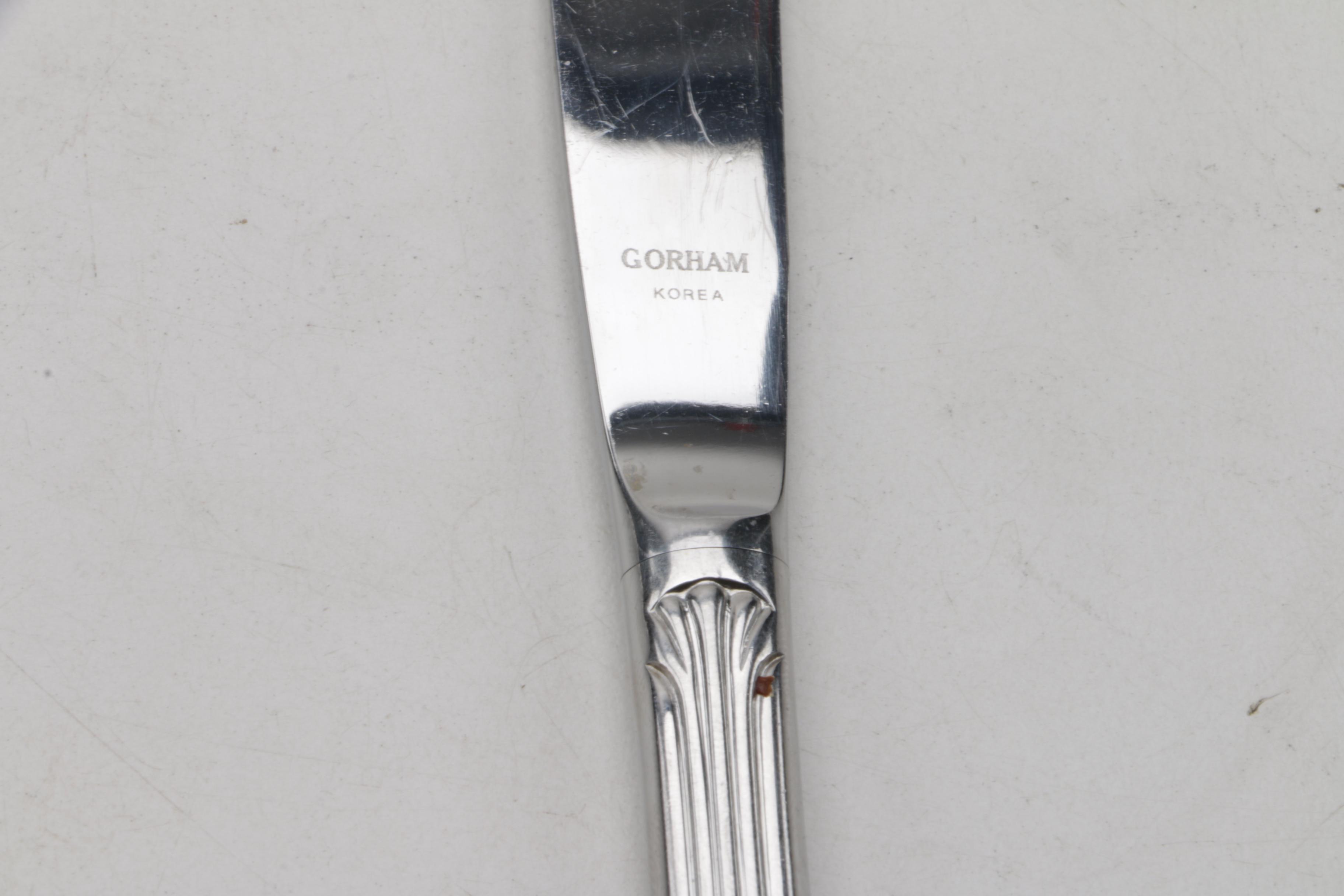 Gorham "Quintette" Stainless Steel Flatware Set