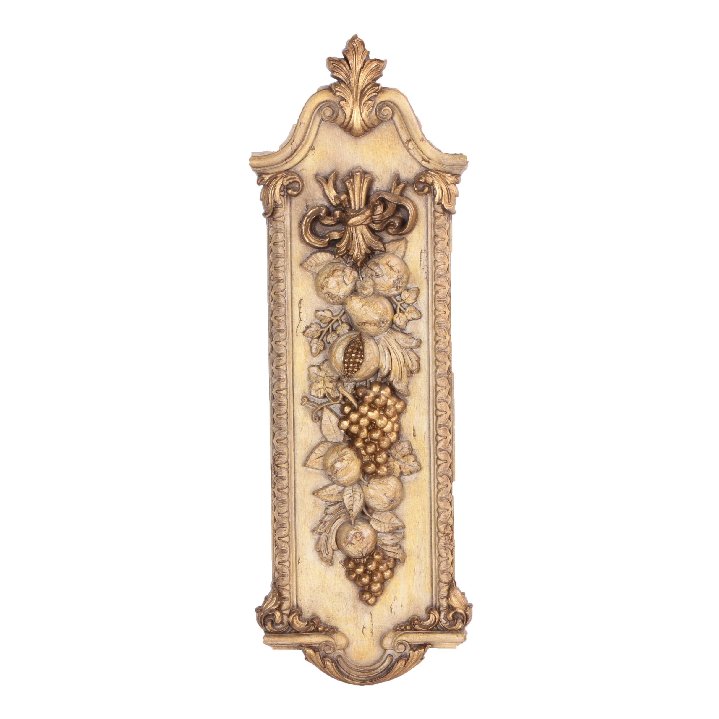 Rococo Style Fruit Inspired Wall Plaque