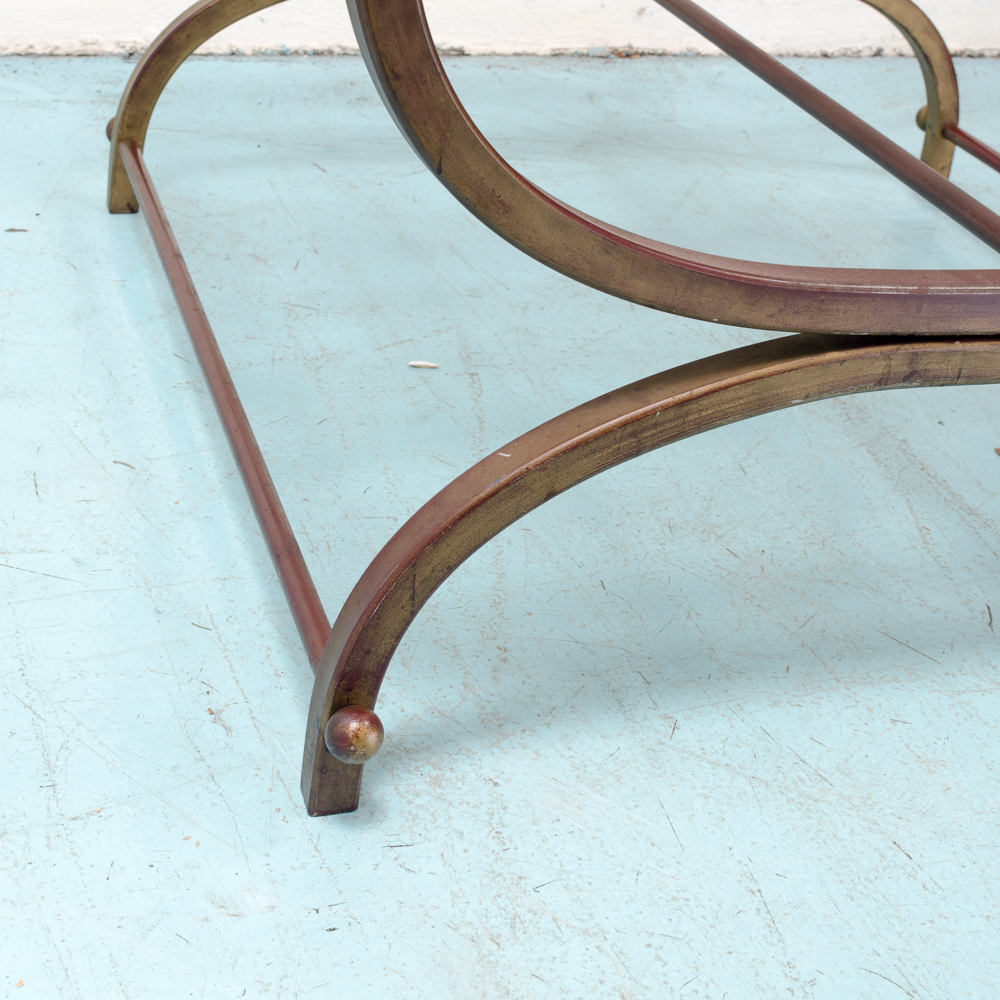 Vintage Glass Top Coffee Table