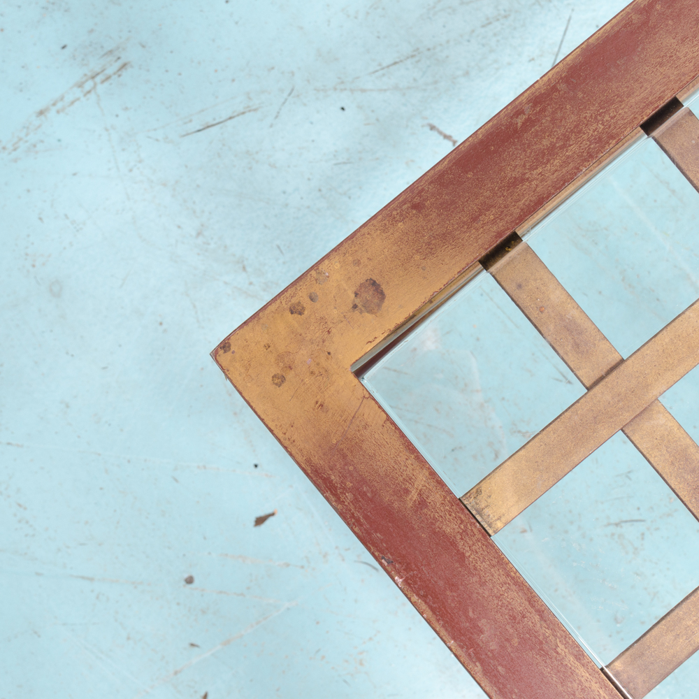 Vintage Glass Top Coffee Table