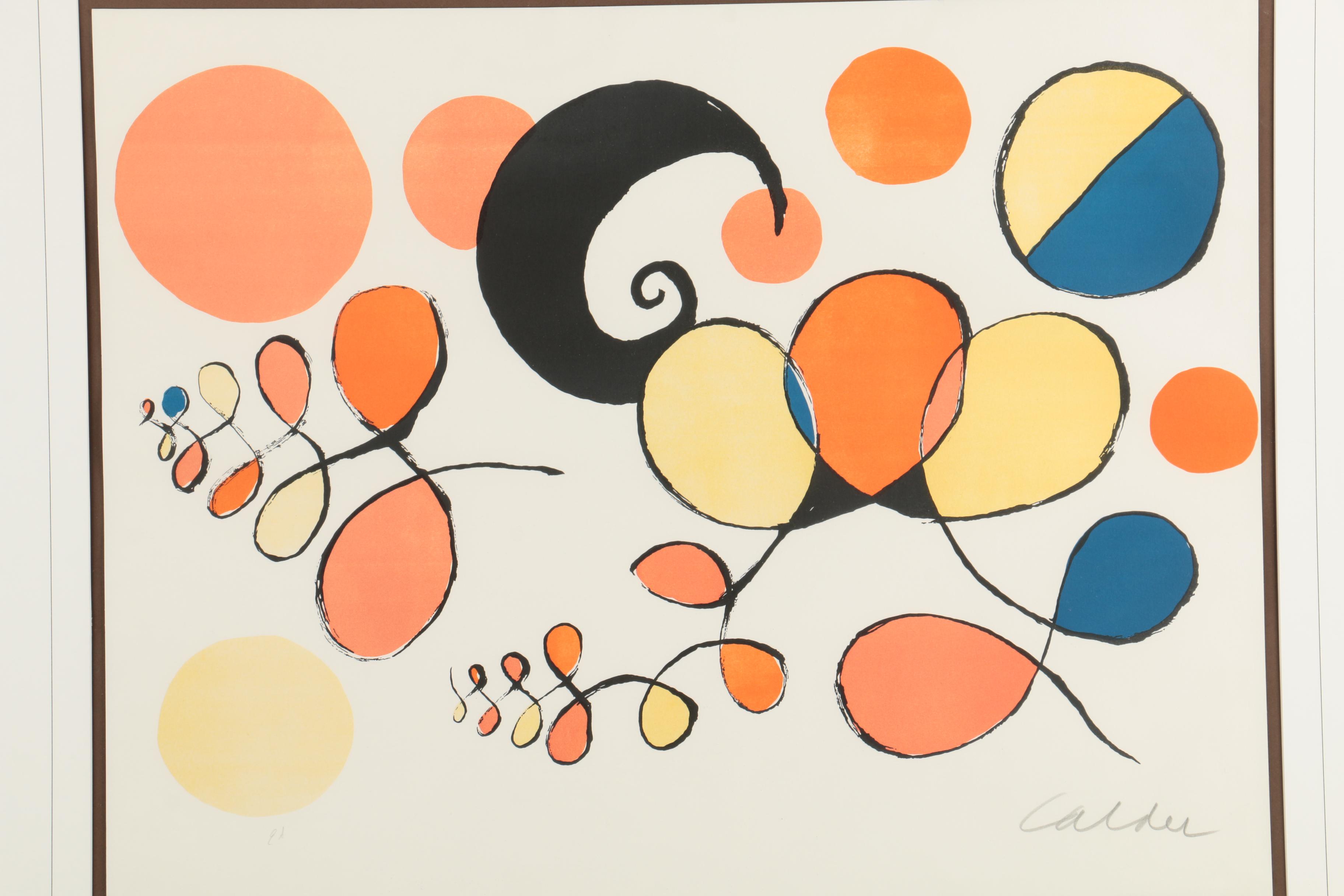 Signed Alexander Calder Artist Proof Color Lithograph
