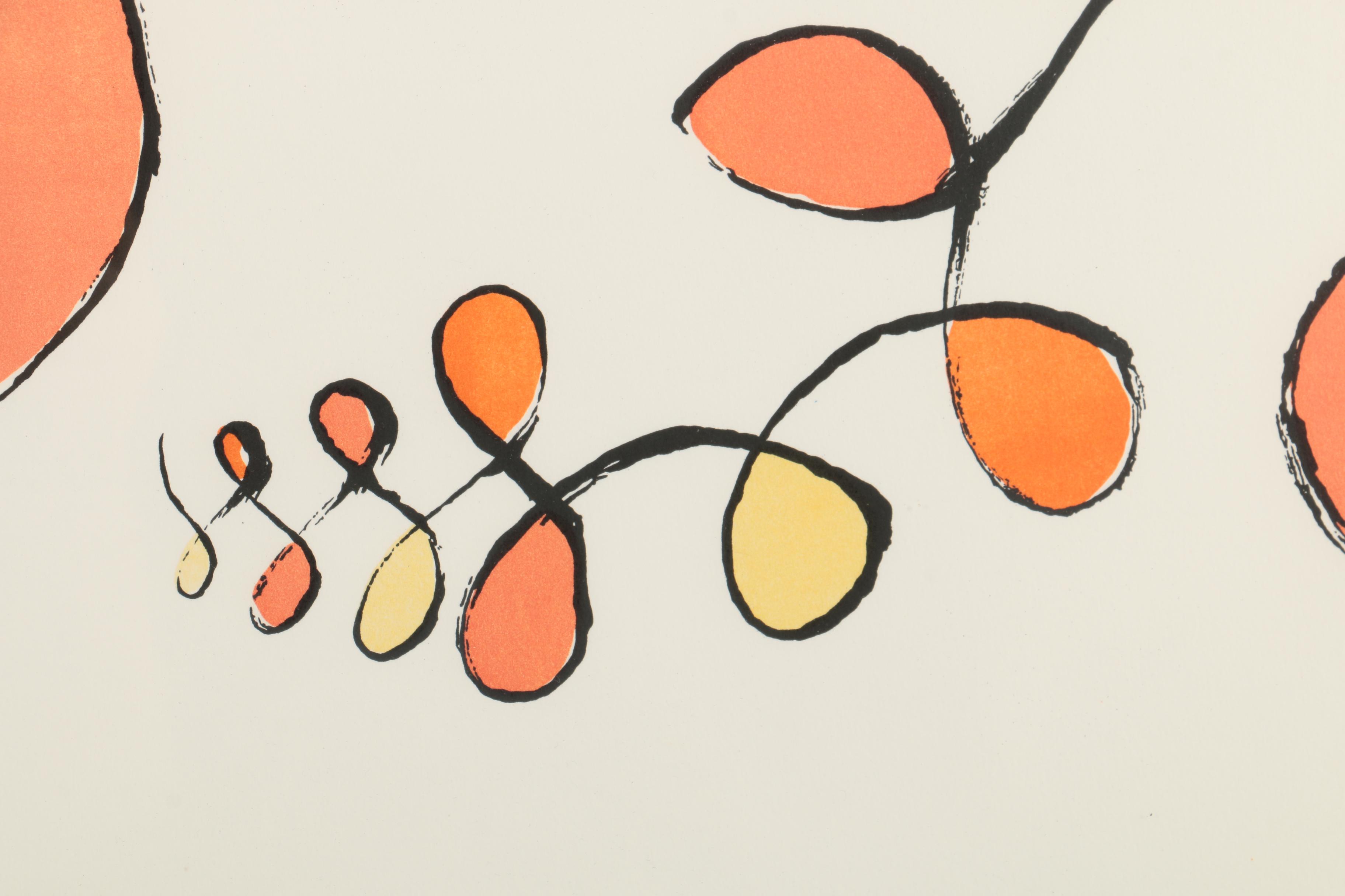 Signed Alexander Calder Artist Proof Color Lithograph