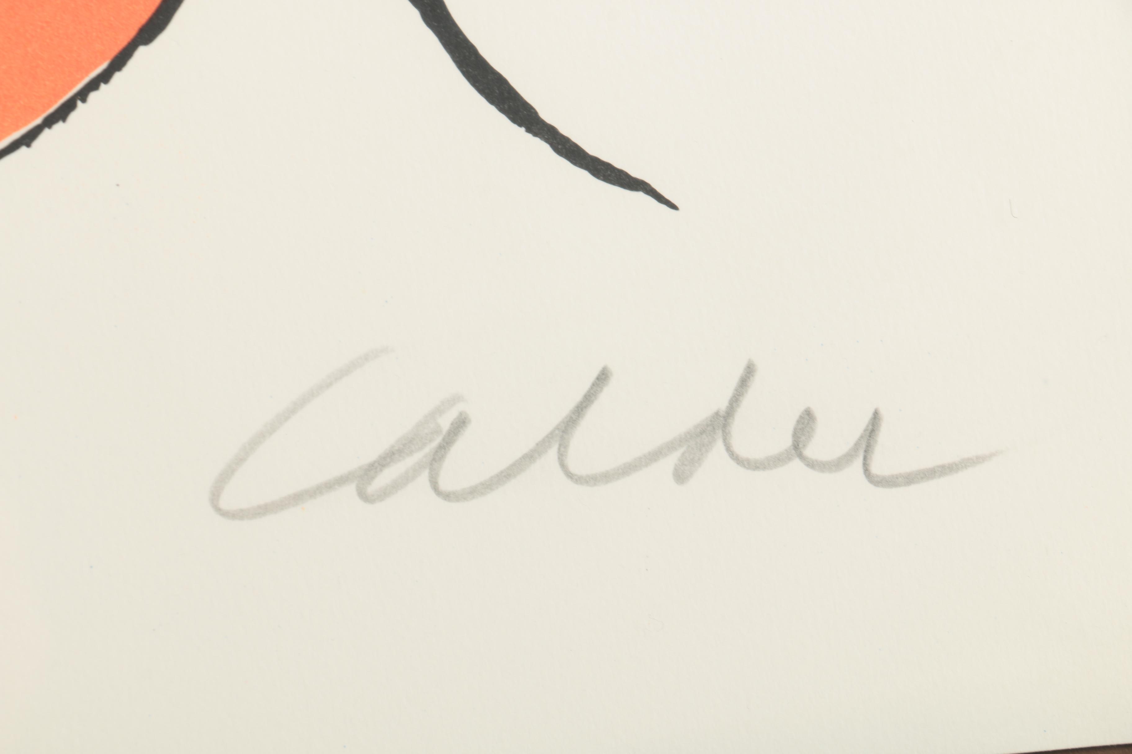 Signed Alexander Calder Artist Proof Color Lithograph