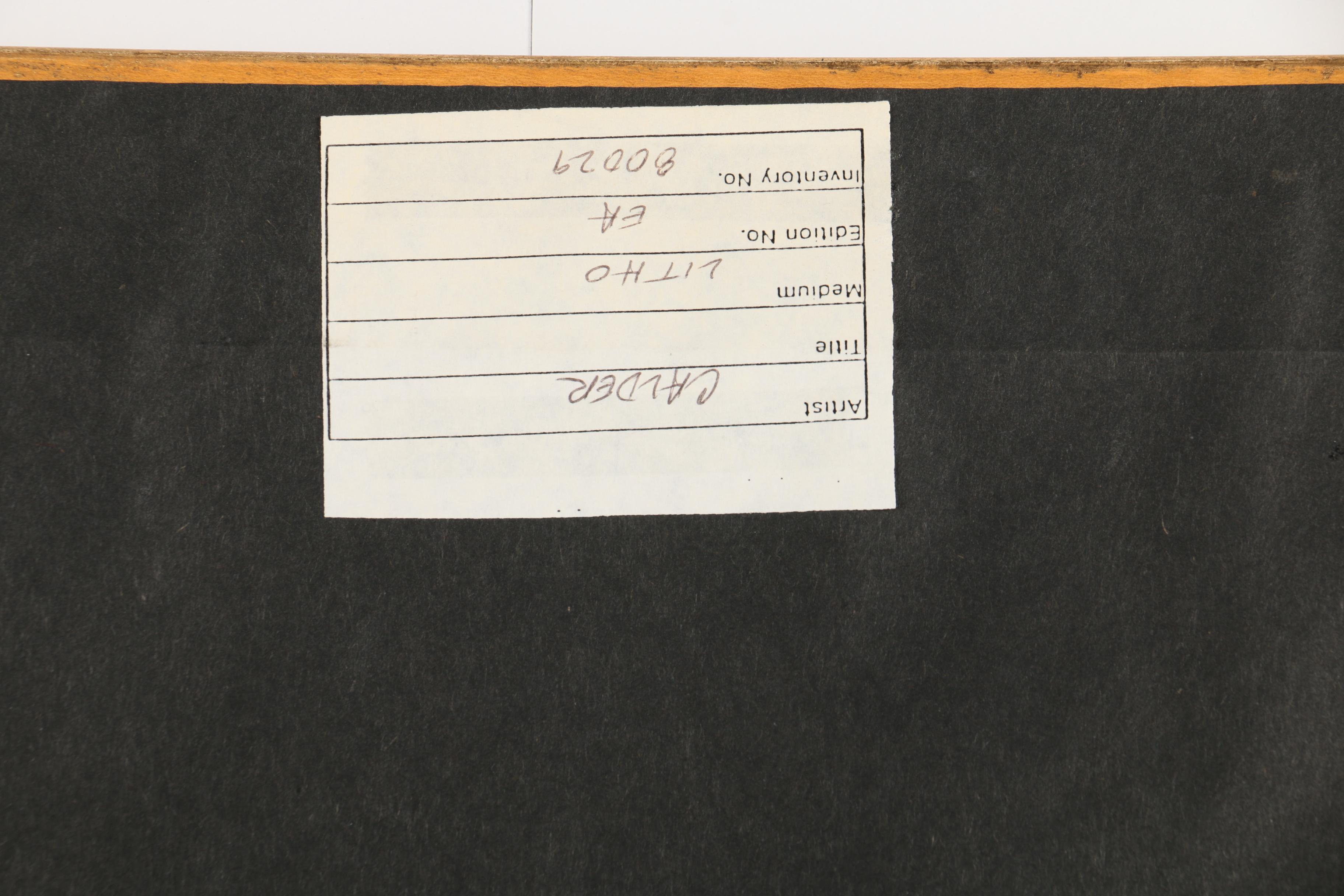 Signed Alexander Calder Artist Proof Color Lithograph