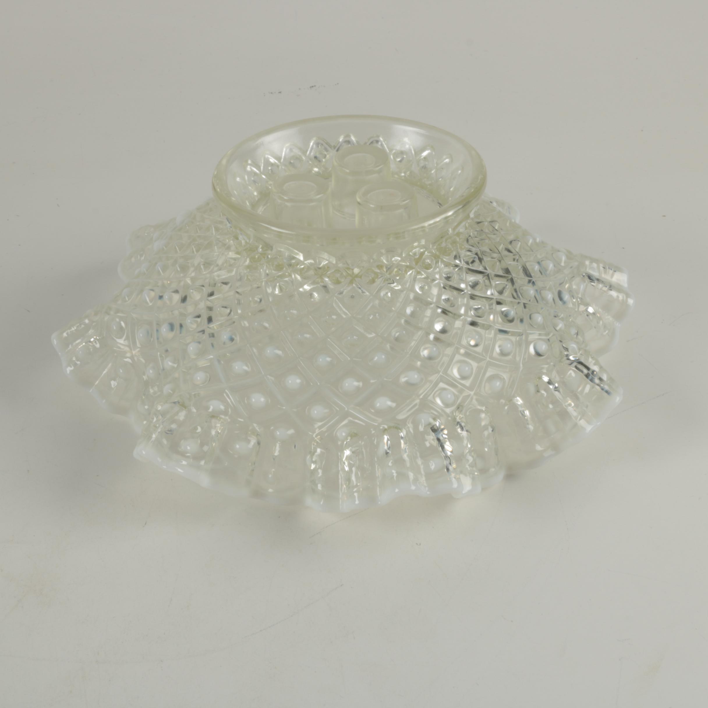 Fenton "Diamond Lace" Epergne Ruffled Bowl