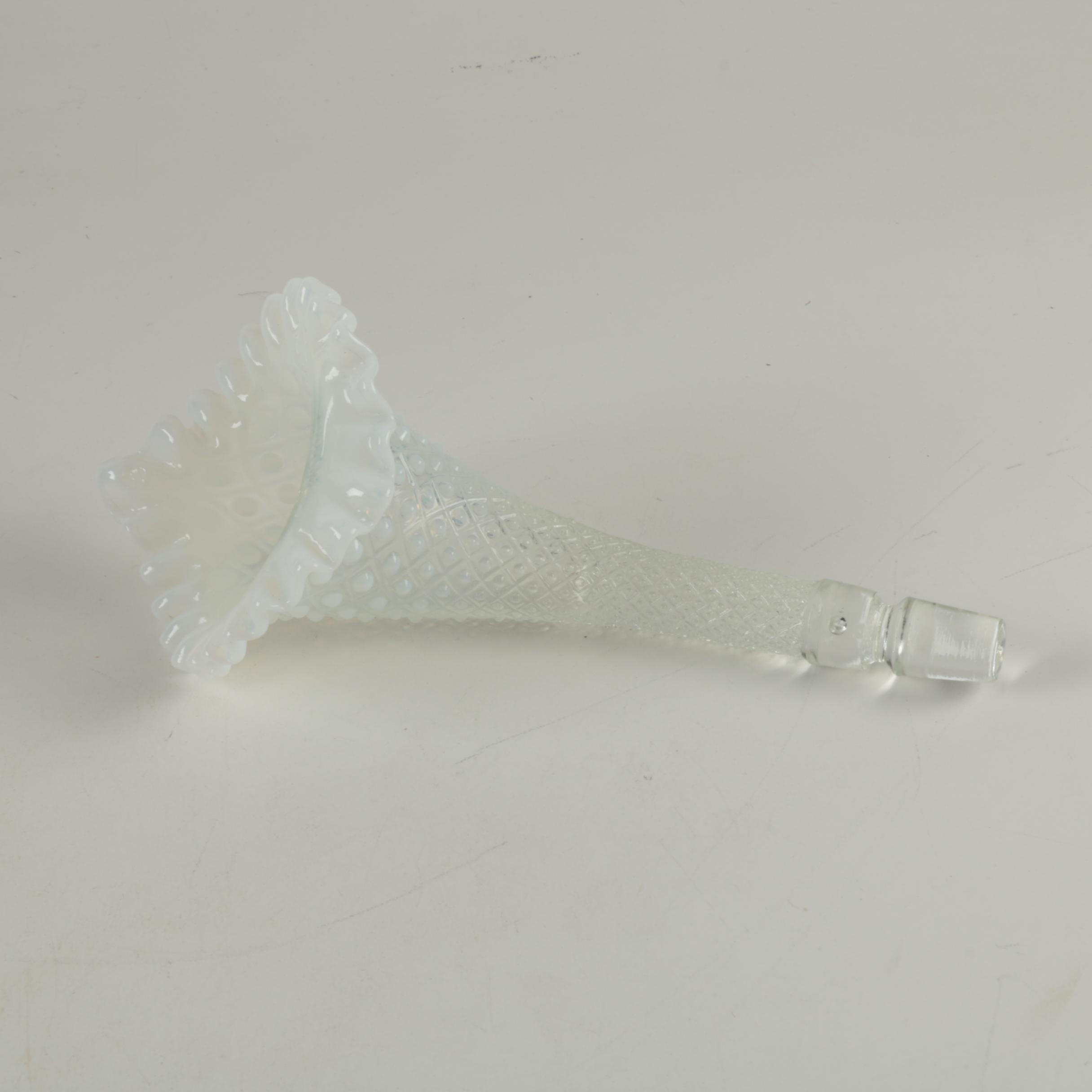 Fenton "Diamond Lace" Epergne Ruffled Bowl