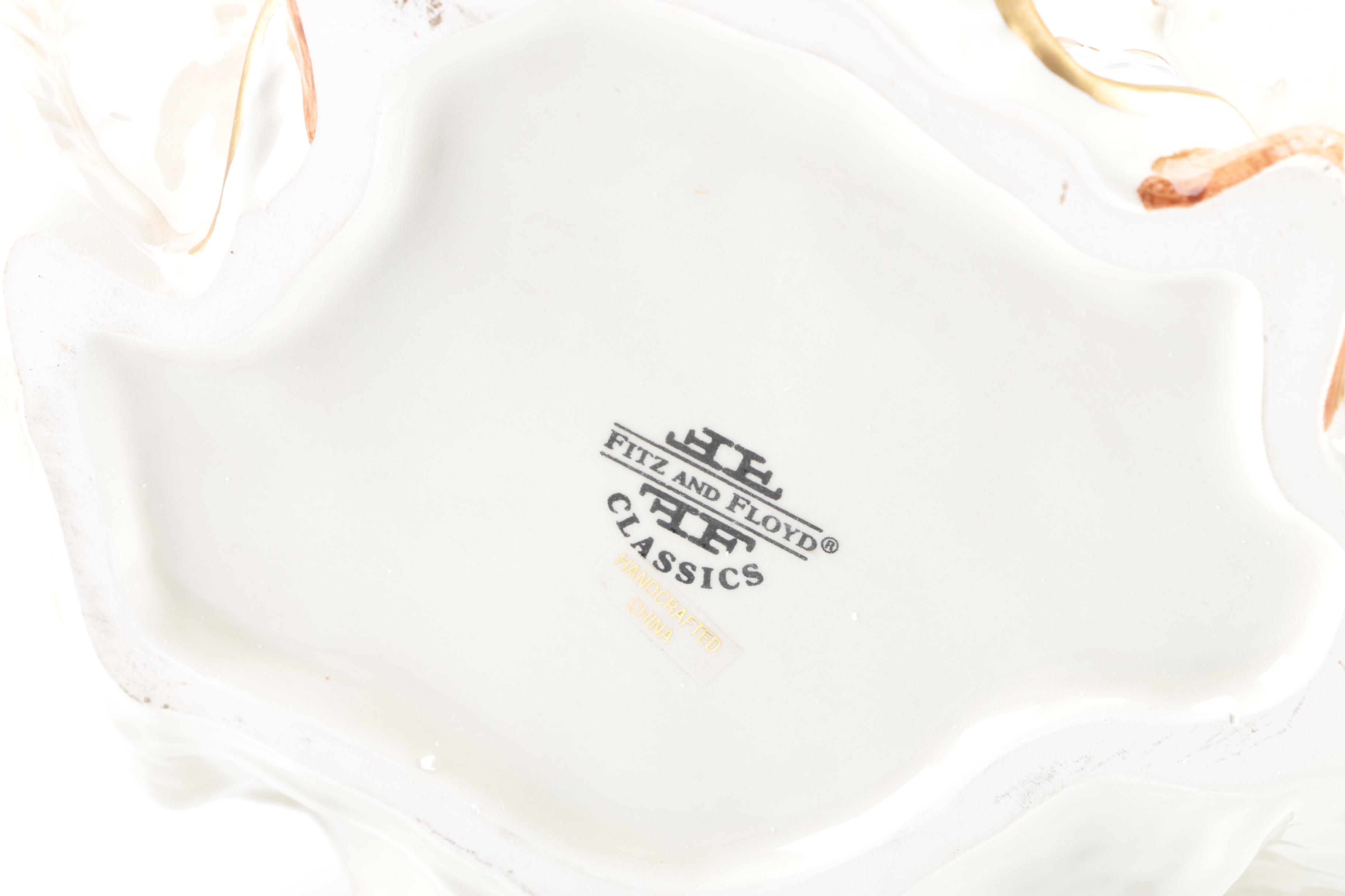 Bichon Frise Dog Ornaments and Fitz and Floyd Santa Pitcher