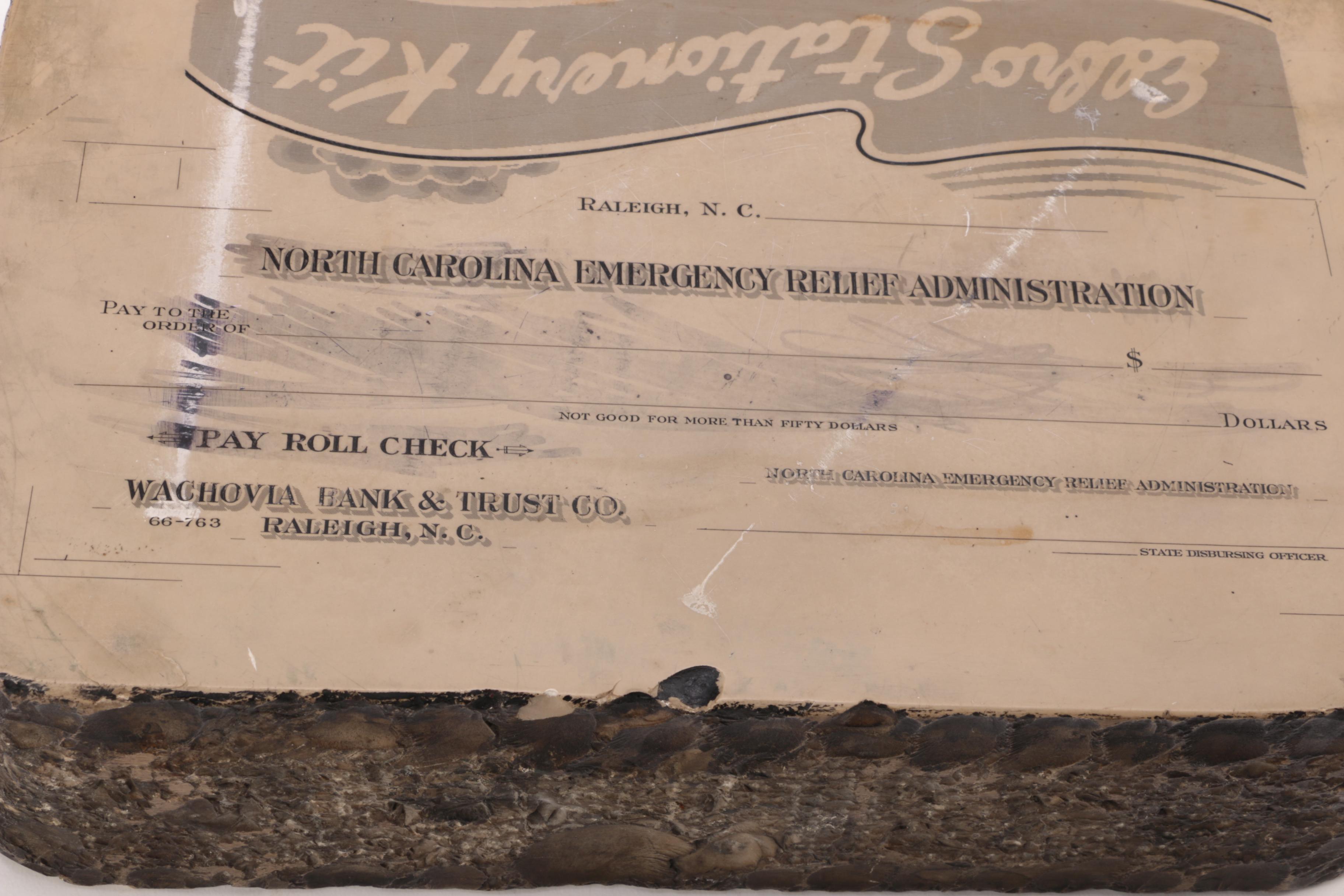 Lithograph Stone and Roller