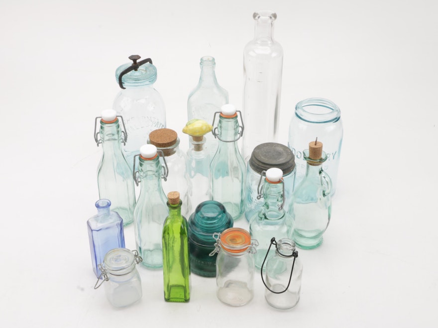 Vintage Glass Bottles and Jars