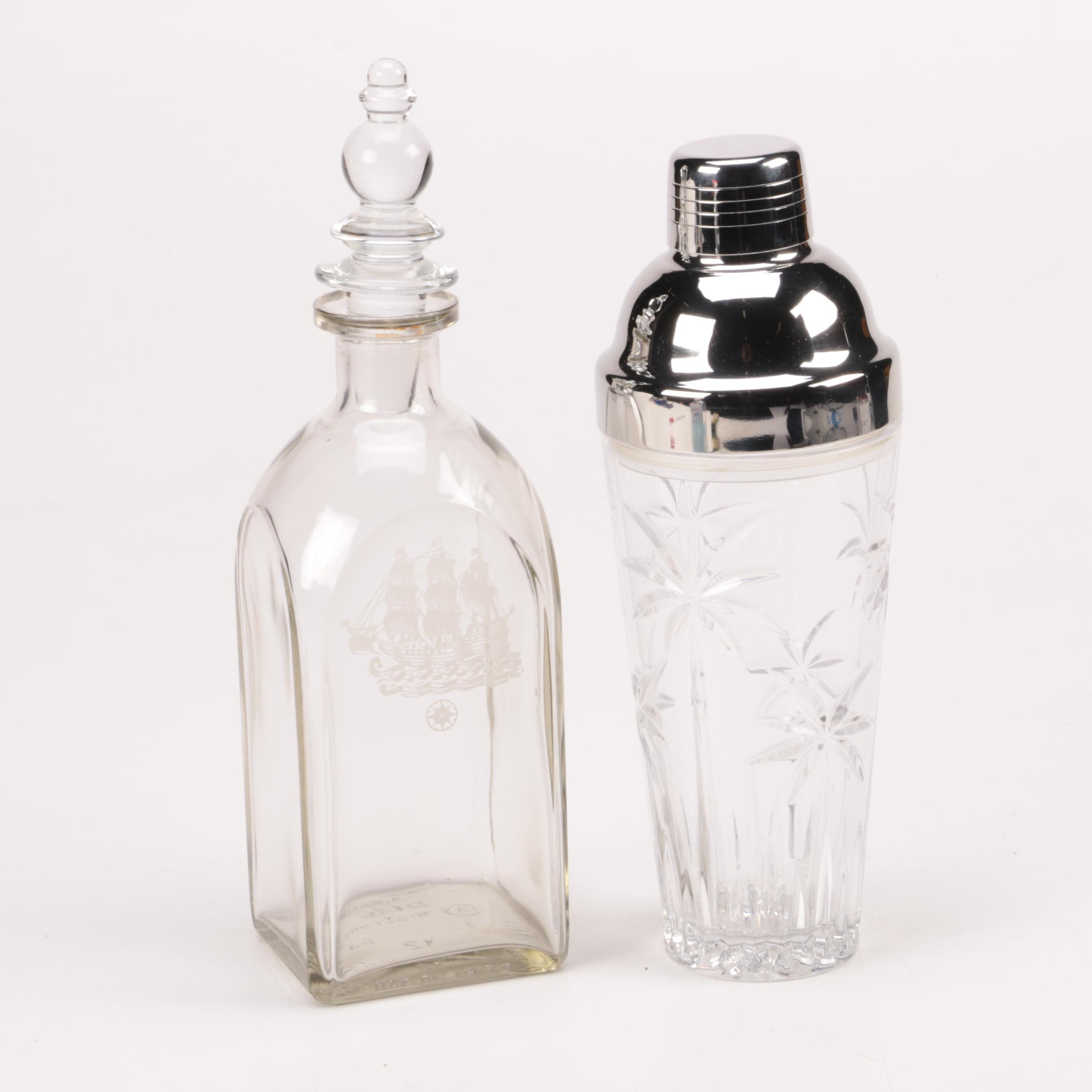 Glass Decanter and Shaker