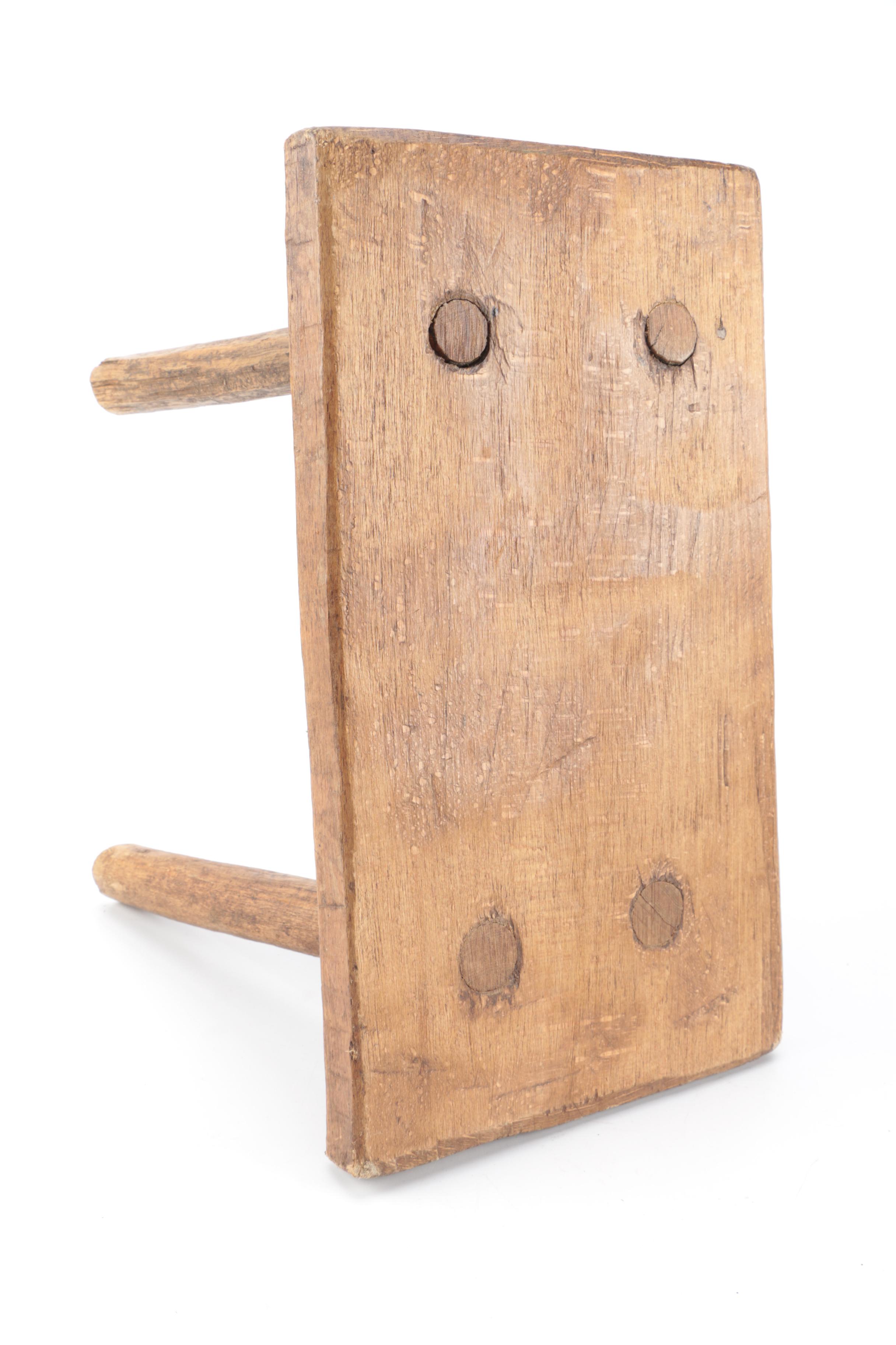 Wood Bucket and Stool